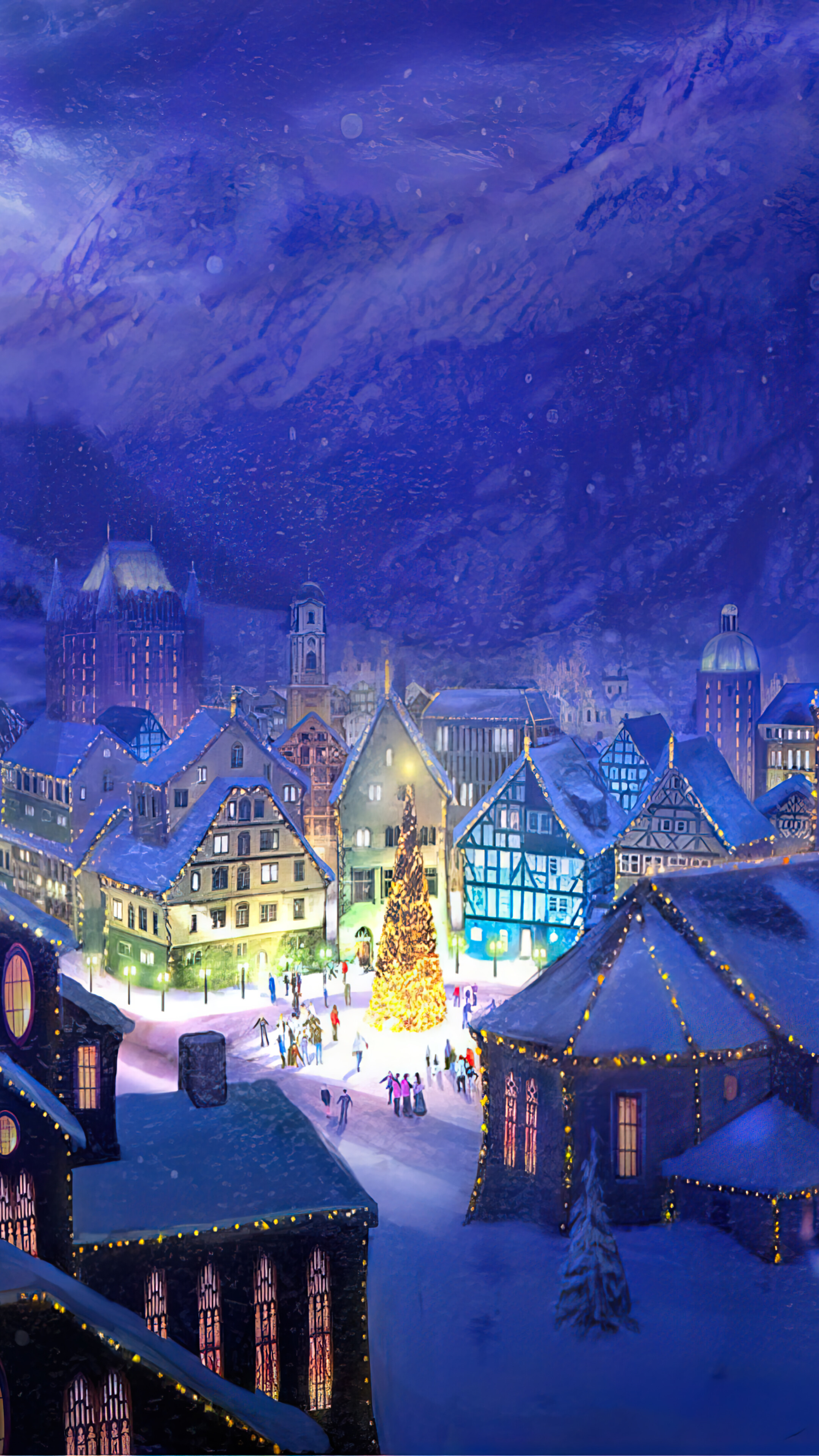 Christmas Village Wallpaper 4K HD PC h
