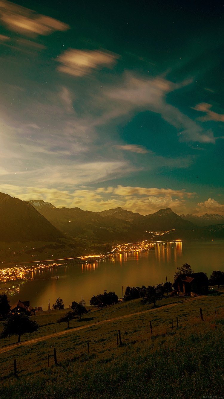 Lake Mountain City Village Night Light