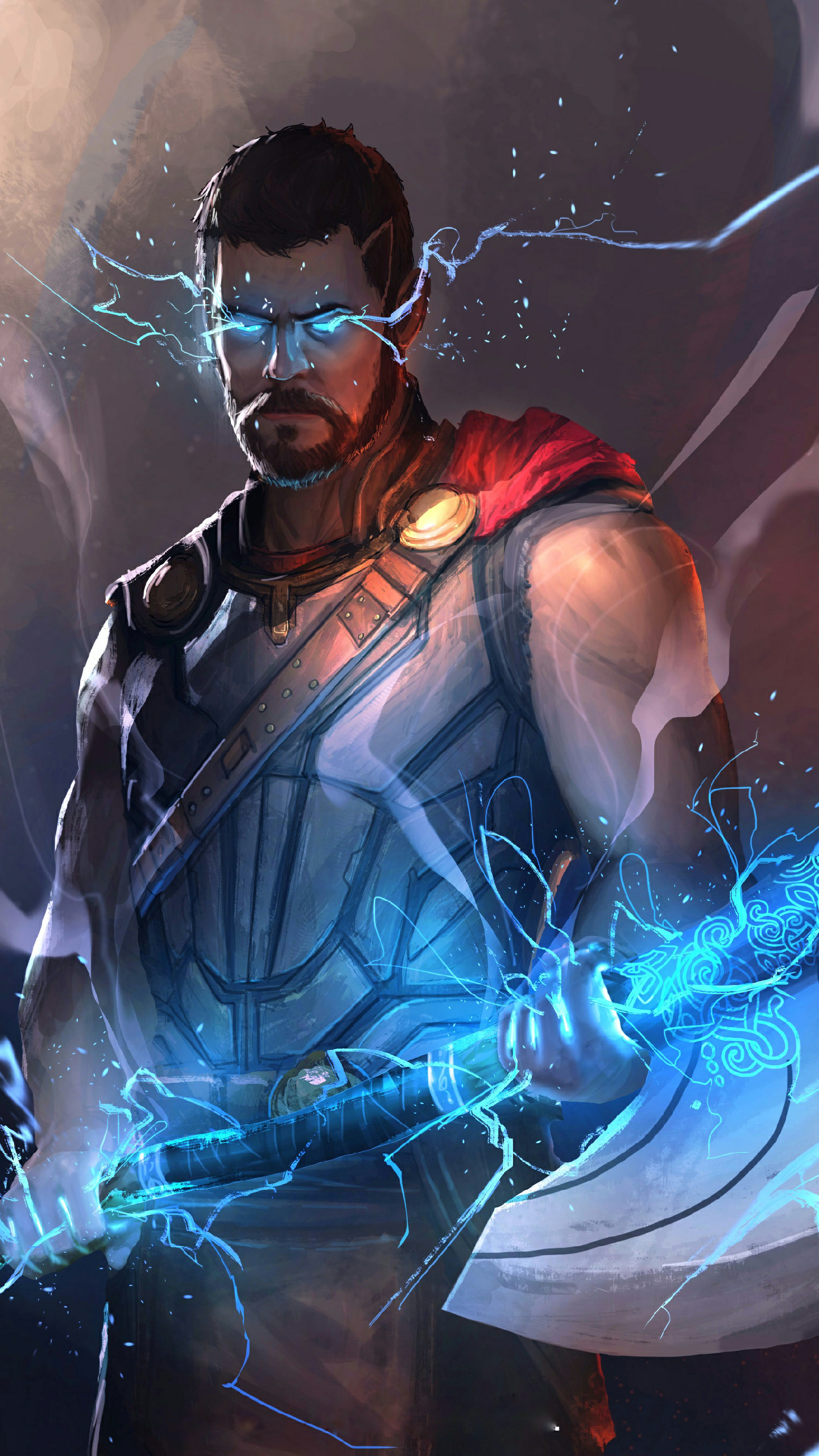 Ragnarok Comic Thor Phone Wallpaper