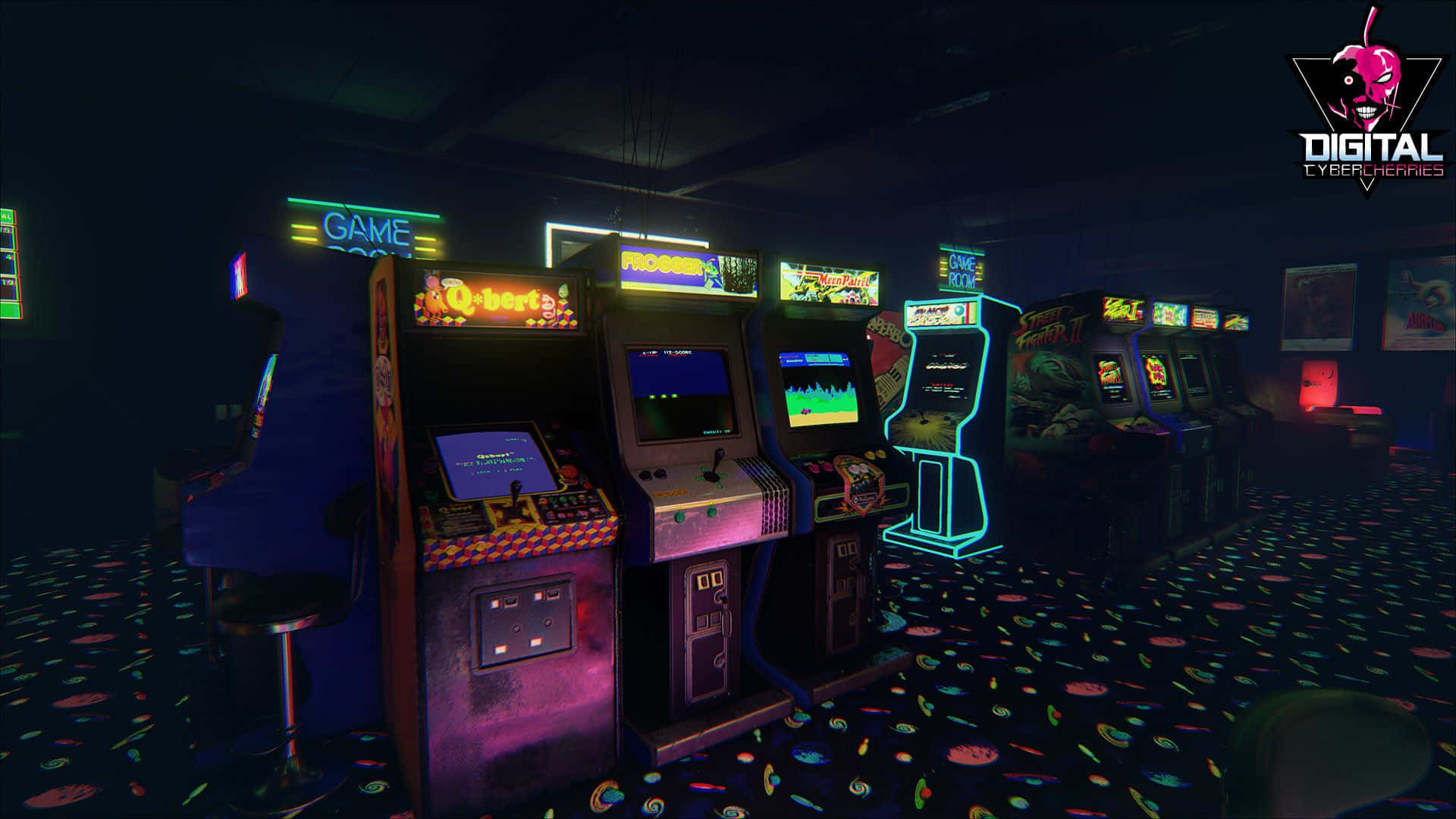 80s Retro Arcade Wallpaper