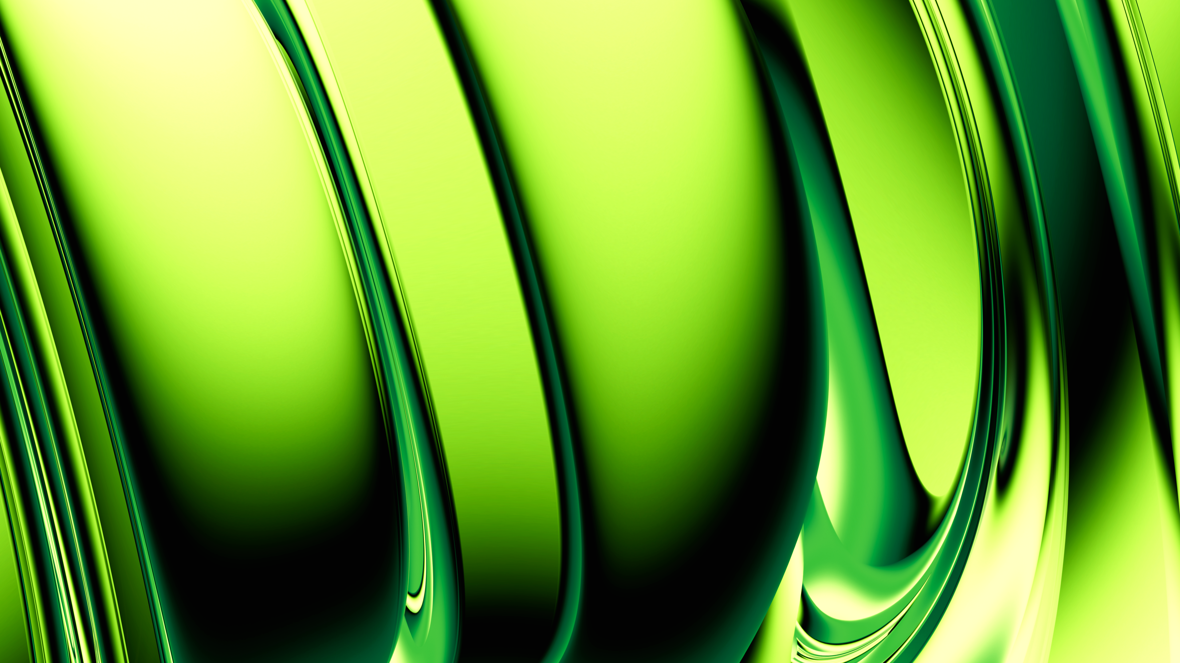 Green abstract Wallpaper 4K, Glowing