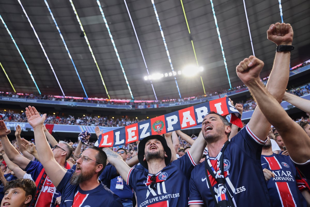 Fans Watch As Paris Saint Germain Wins