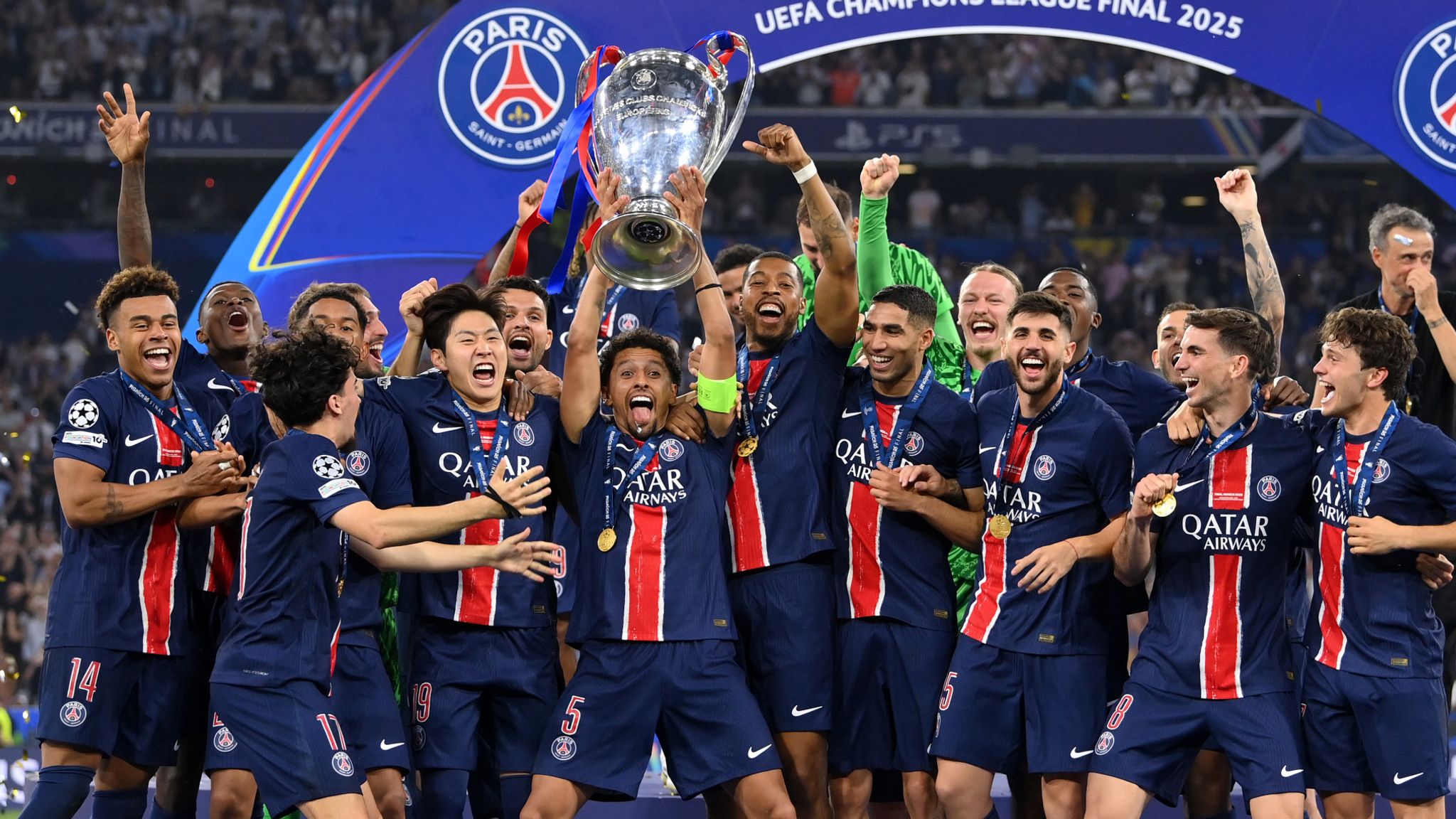 PSG 5 0 Inter Milan: Desire Doue Stars