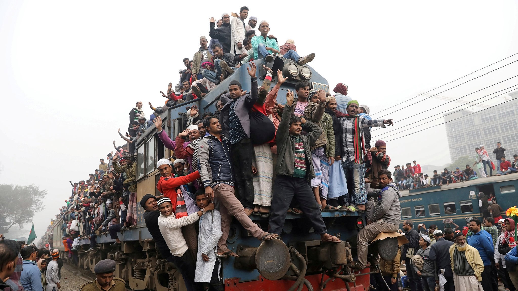 Insanely overcrowded trains
