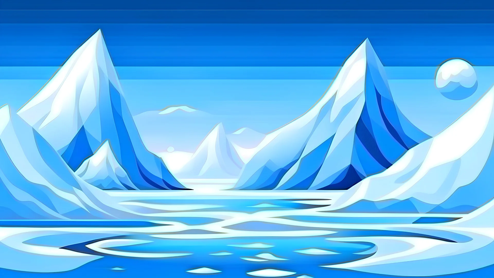 cartoon illustration: North Pole, nat