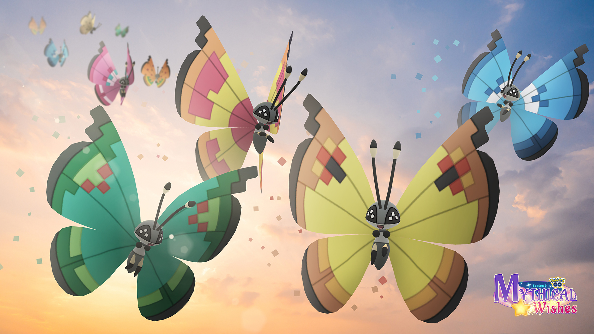 Scatterbug, Spewpa, and Vivillon have
