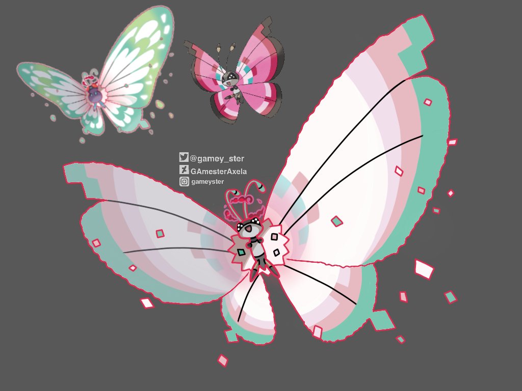 Tried redesigning Gigantamax Butterfree