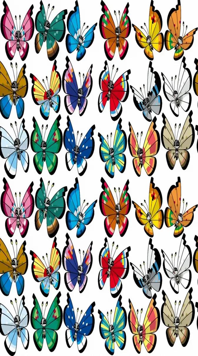 Vivillon patterns wallpaper