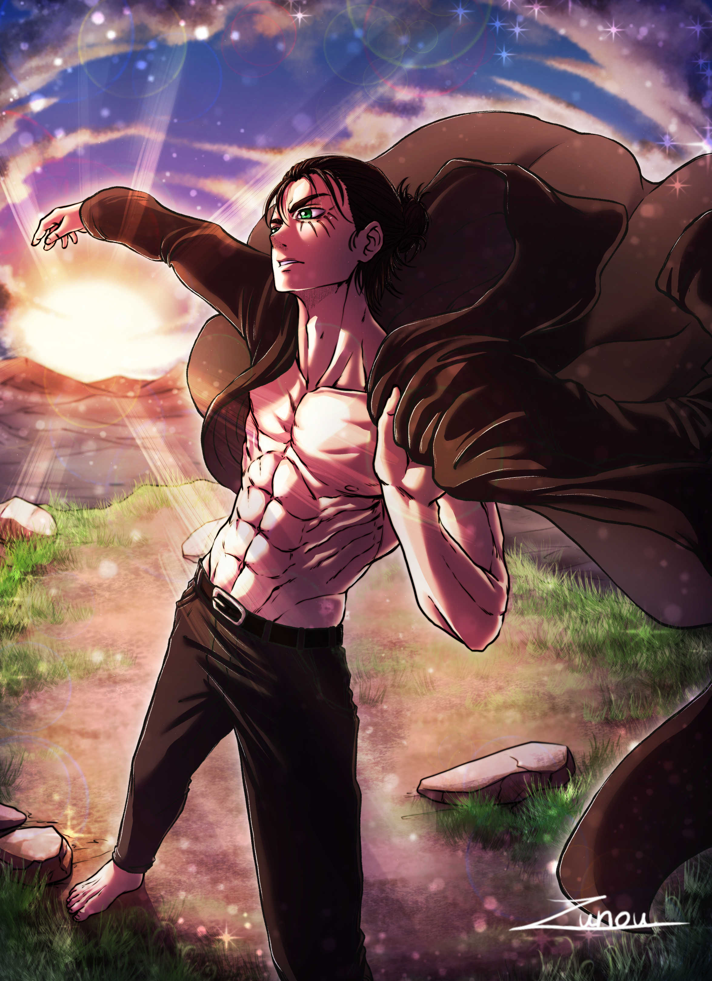 Eren Yeager Jacket Scene