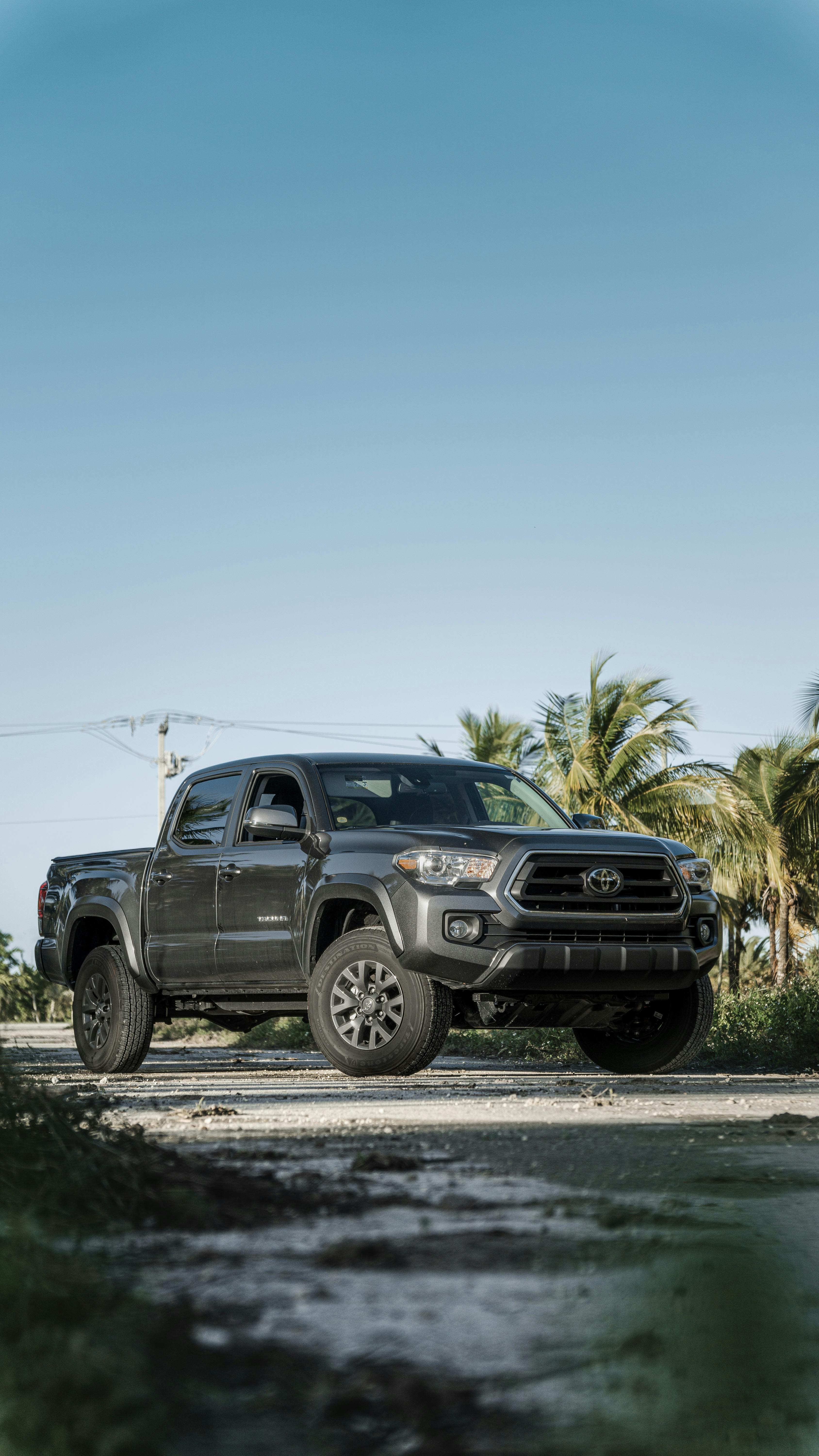 A Black 2021 Toyota Tacoma on the Road