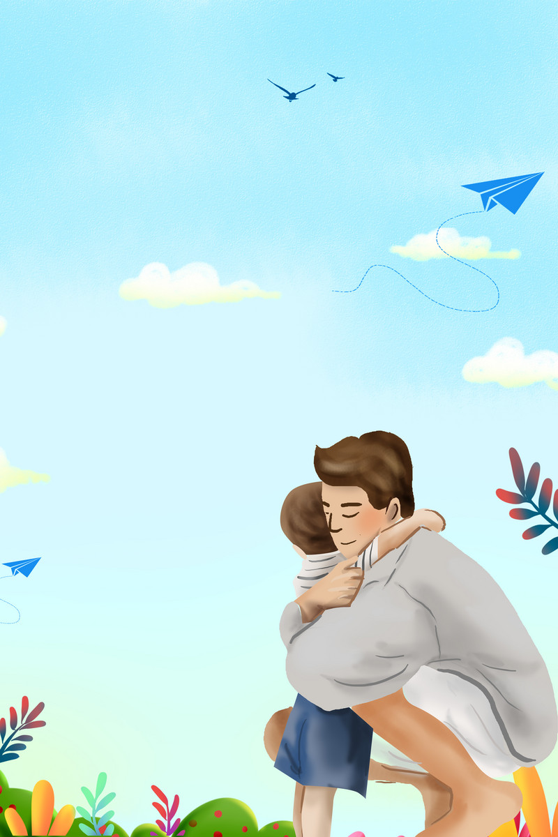 Cartoon Fathers Day Father And Son