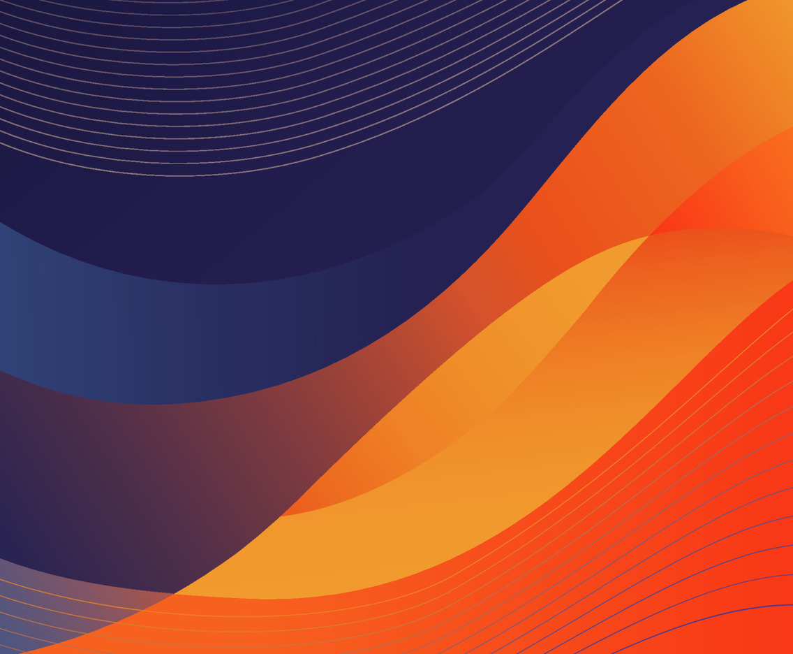 Blue and Orange Abstract Wave Background