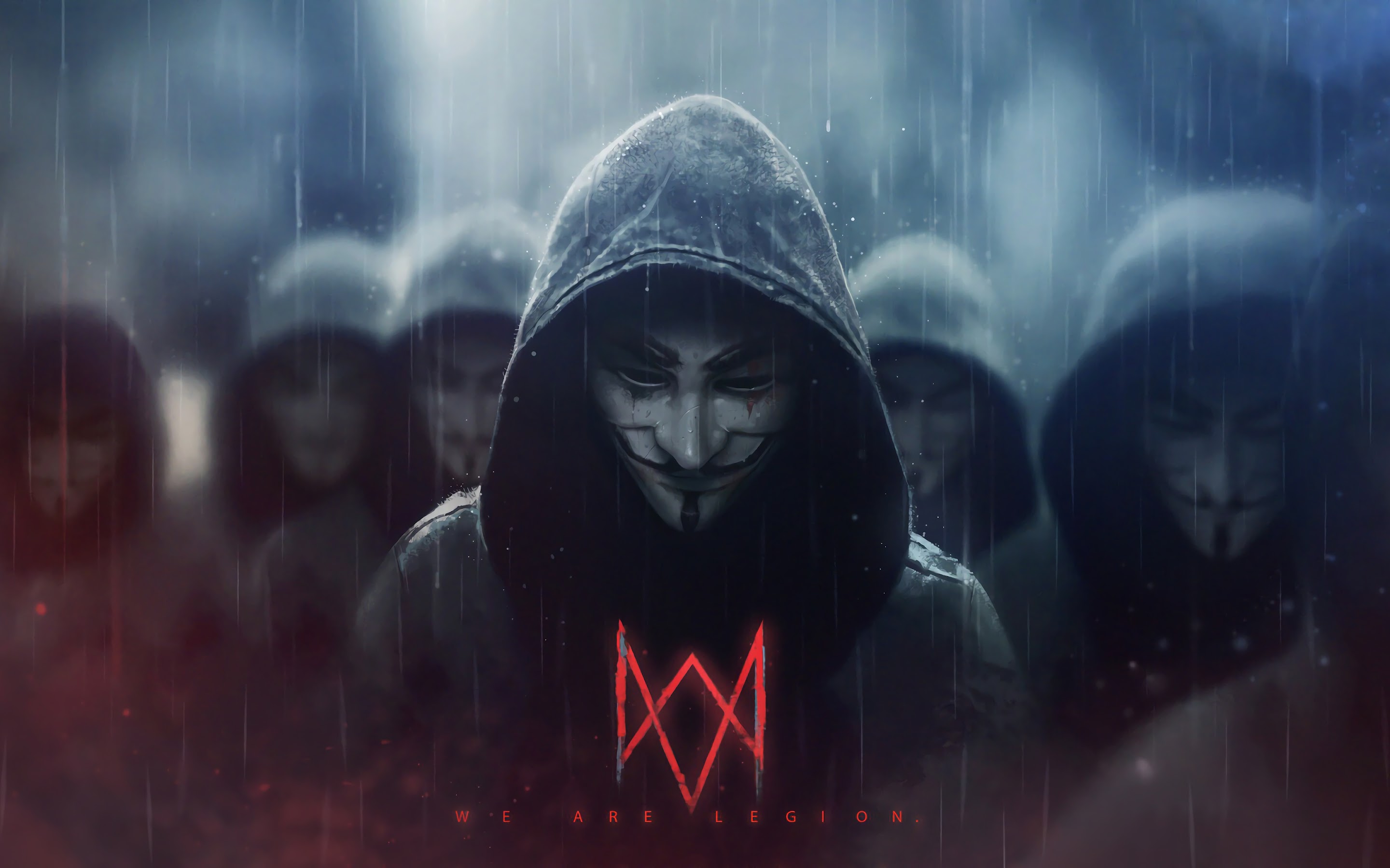 Watch Dogs Legion Logo Anonymous 4K