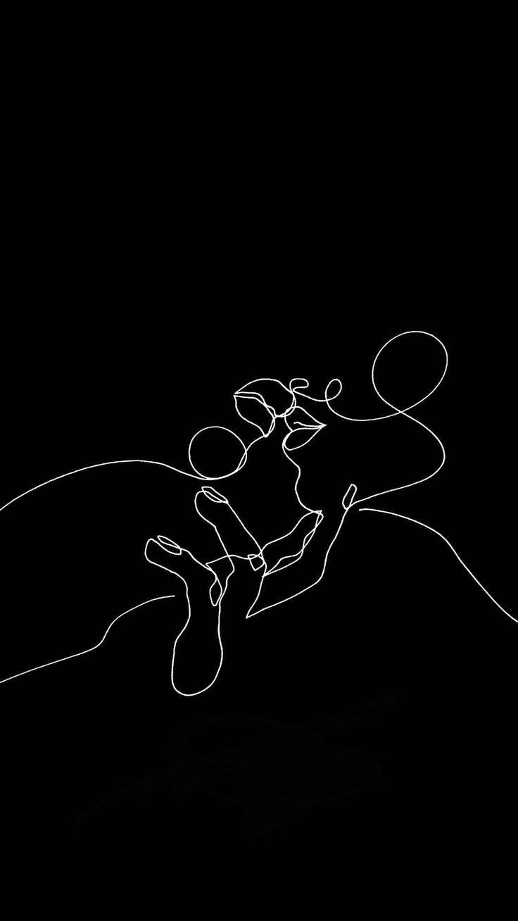 One Line Drawing Wallpaper