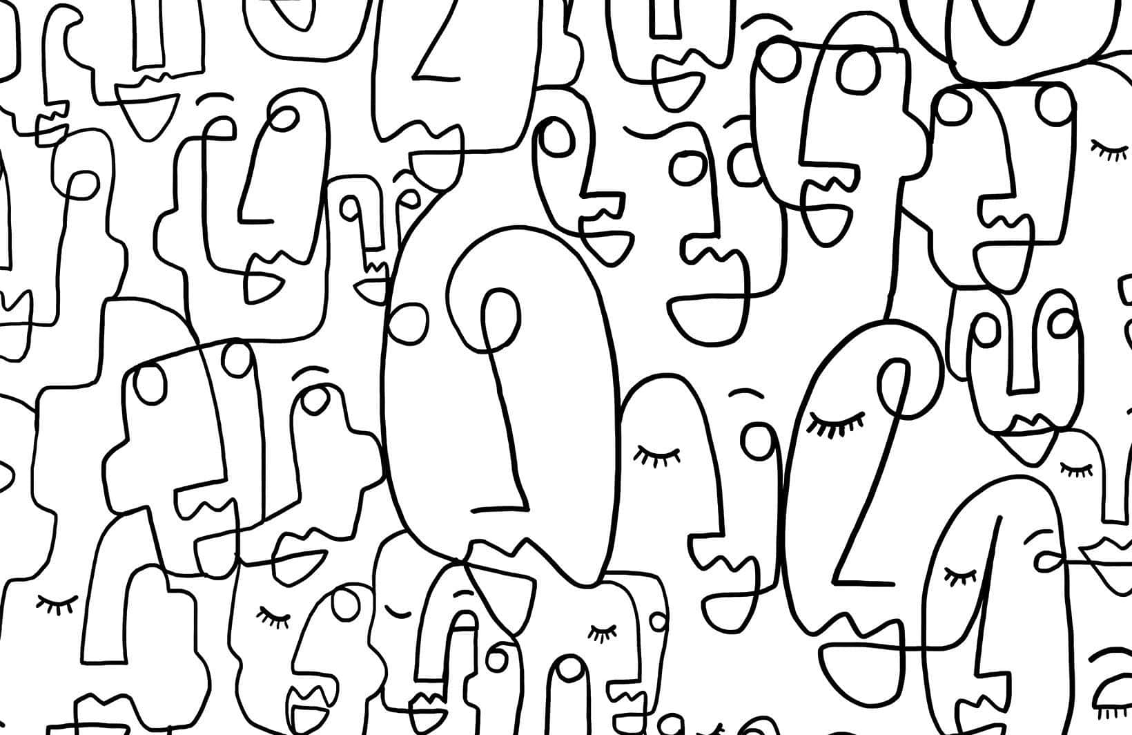 Art Abstract Faces Wallpaper