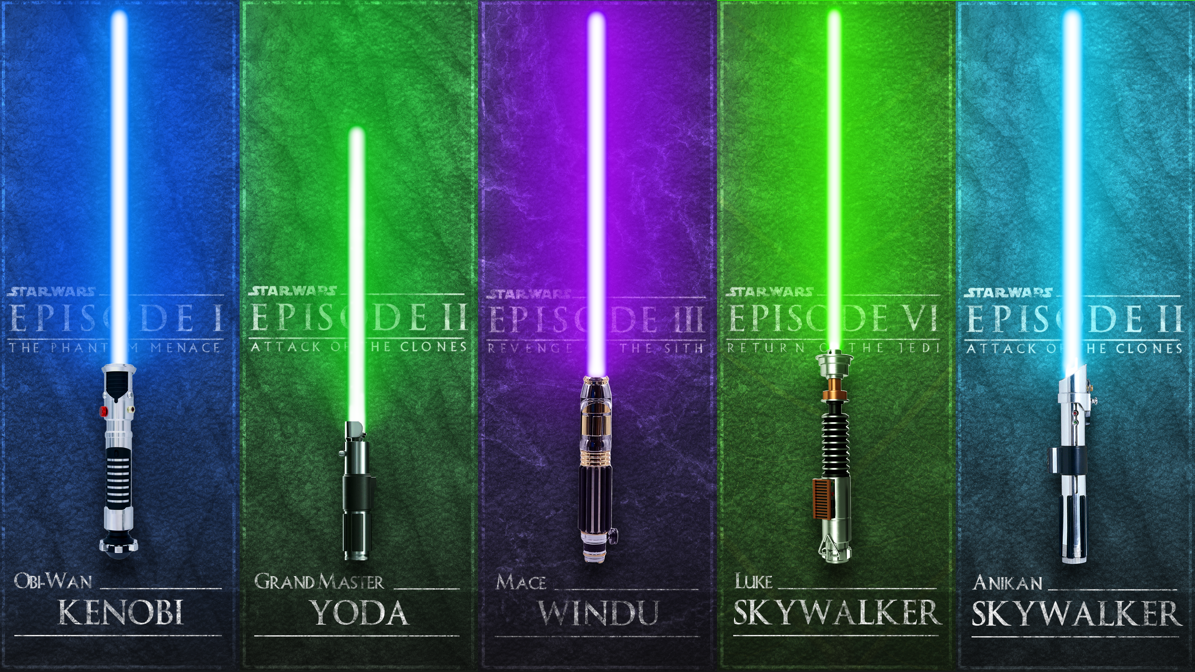 Lightsaber wallpaper I made with some