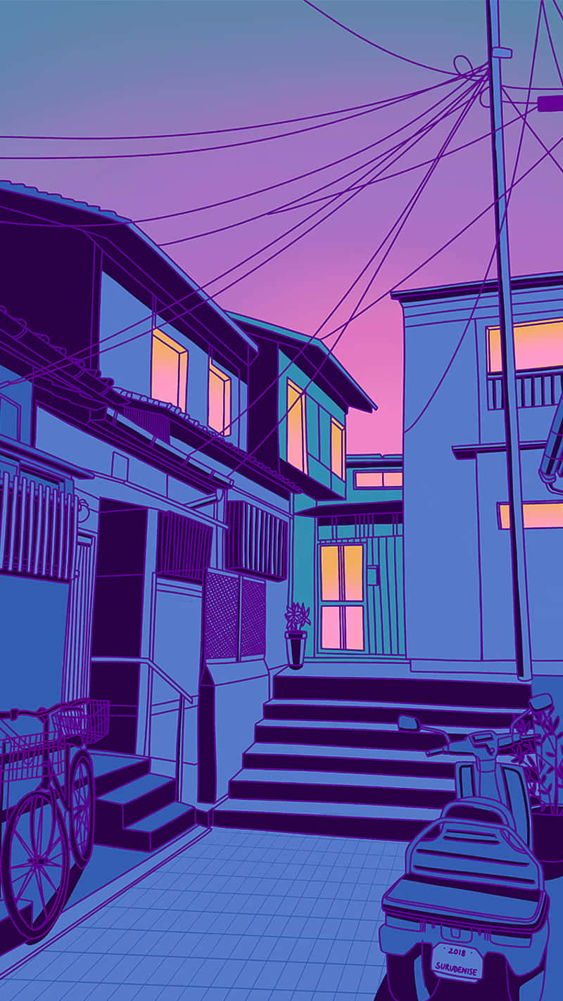 Purple Japanese Wallpaper