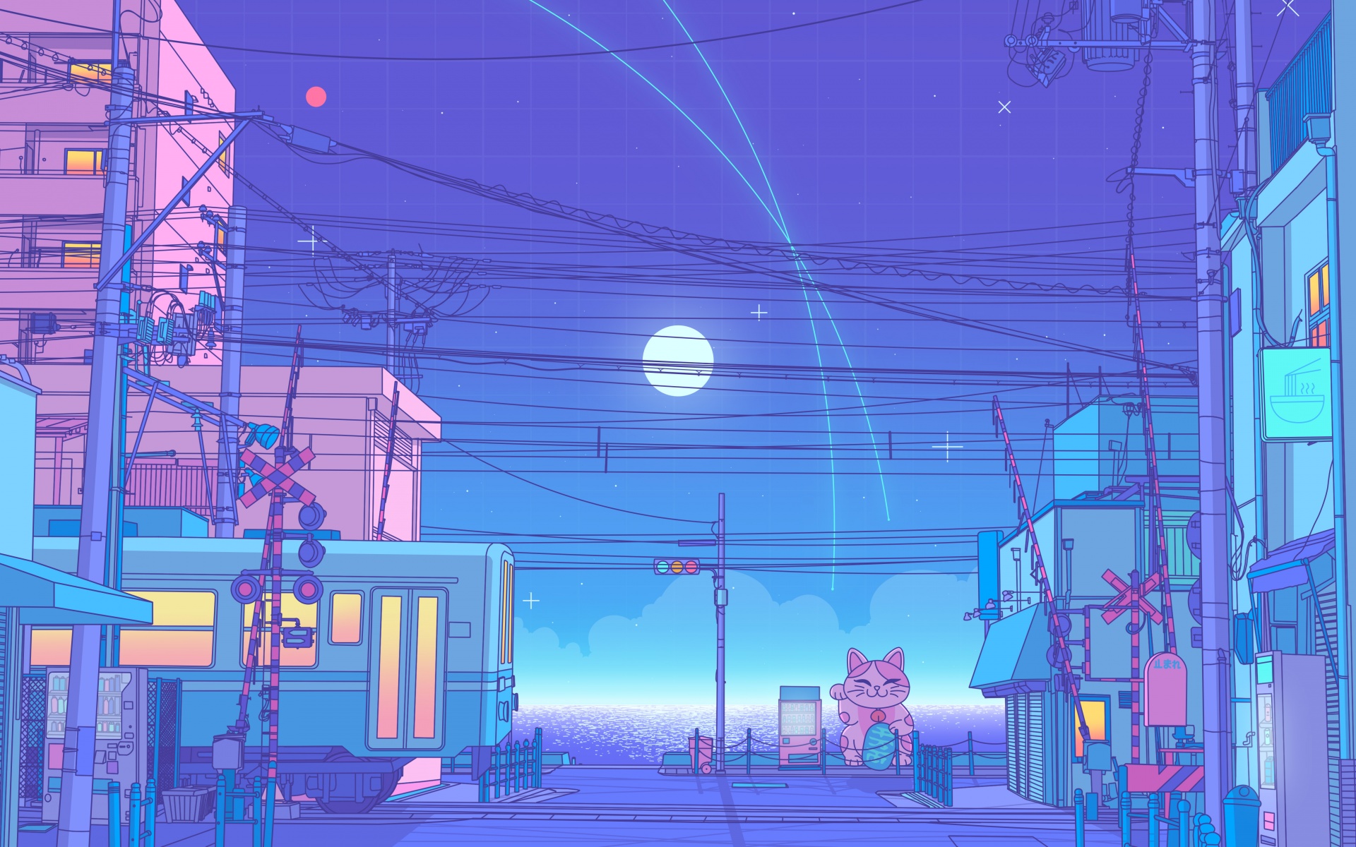 Lofi Wallpaper 4K, Japanese, Synthwave