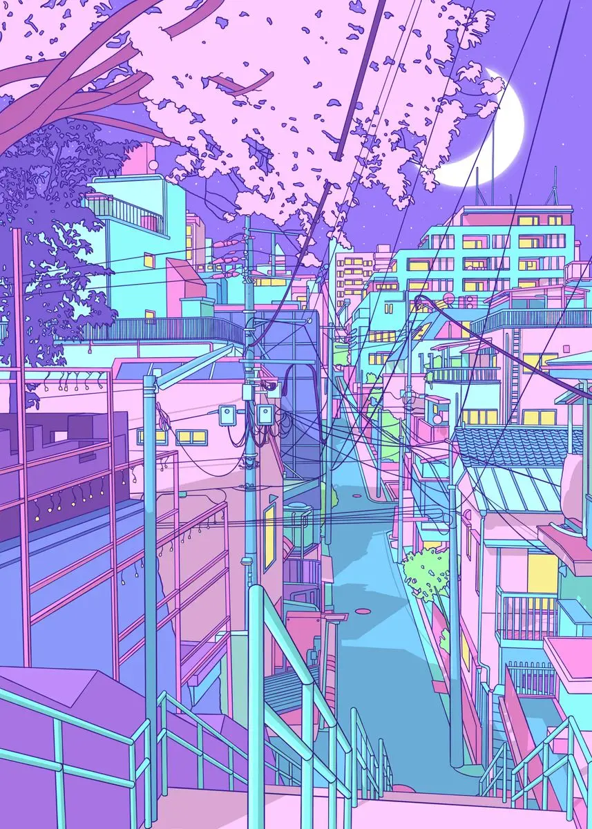 Vaporwave Canvas Poster