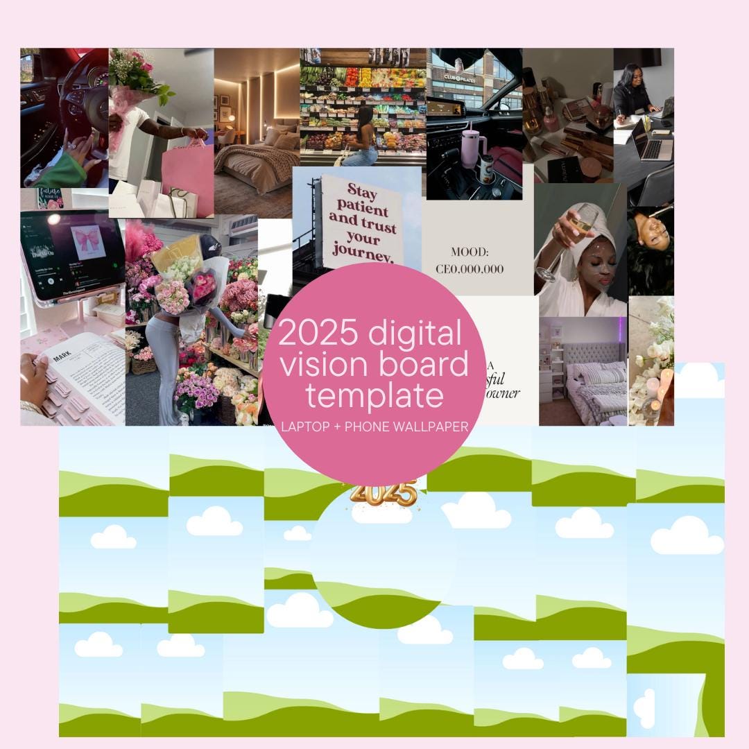 2025 Digital VISION BOARD TEMPLATES to