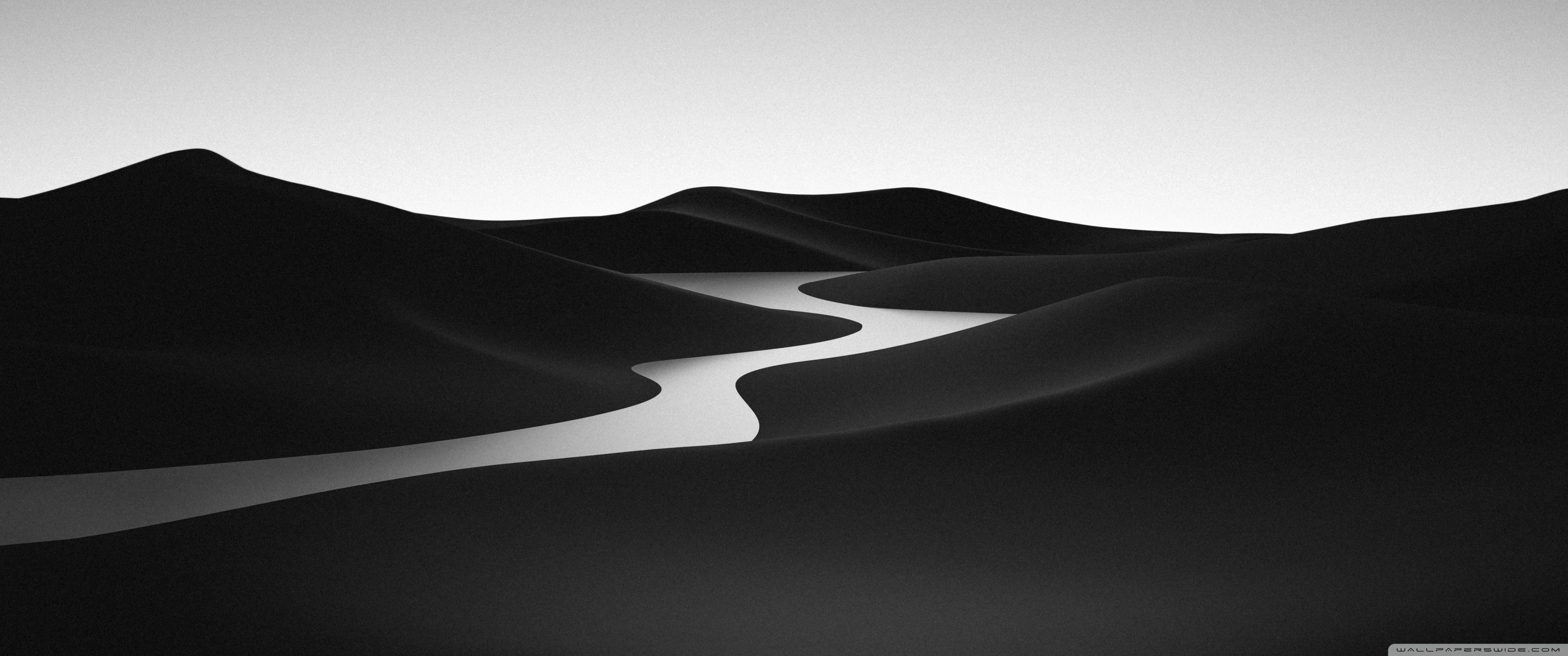 Minimalist Mountain River Illustration