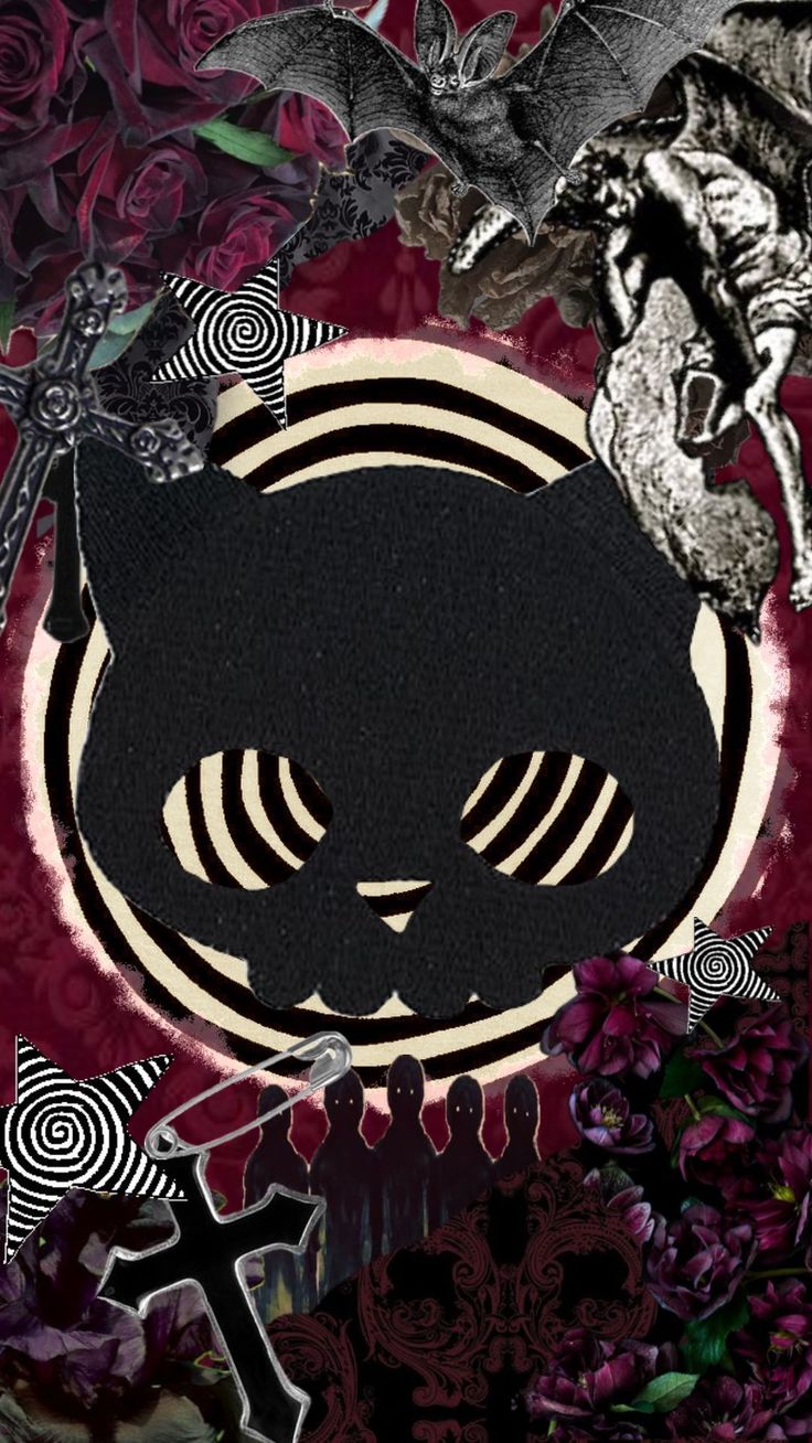 cat #cats #love #vintage #cute #goth