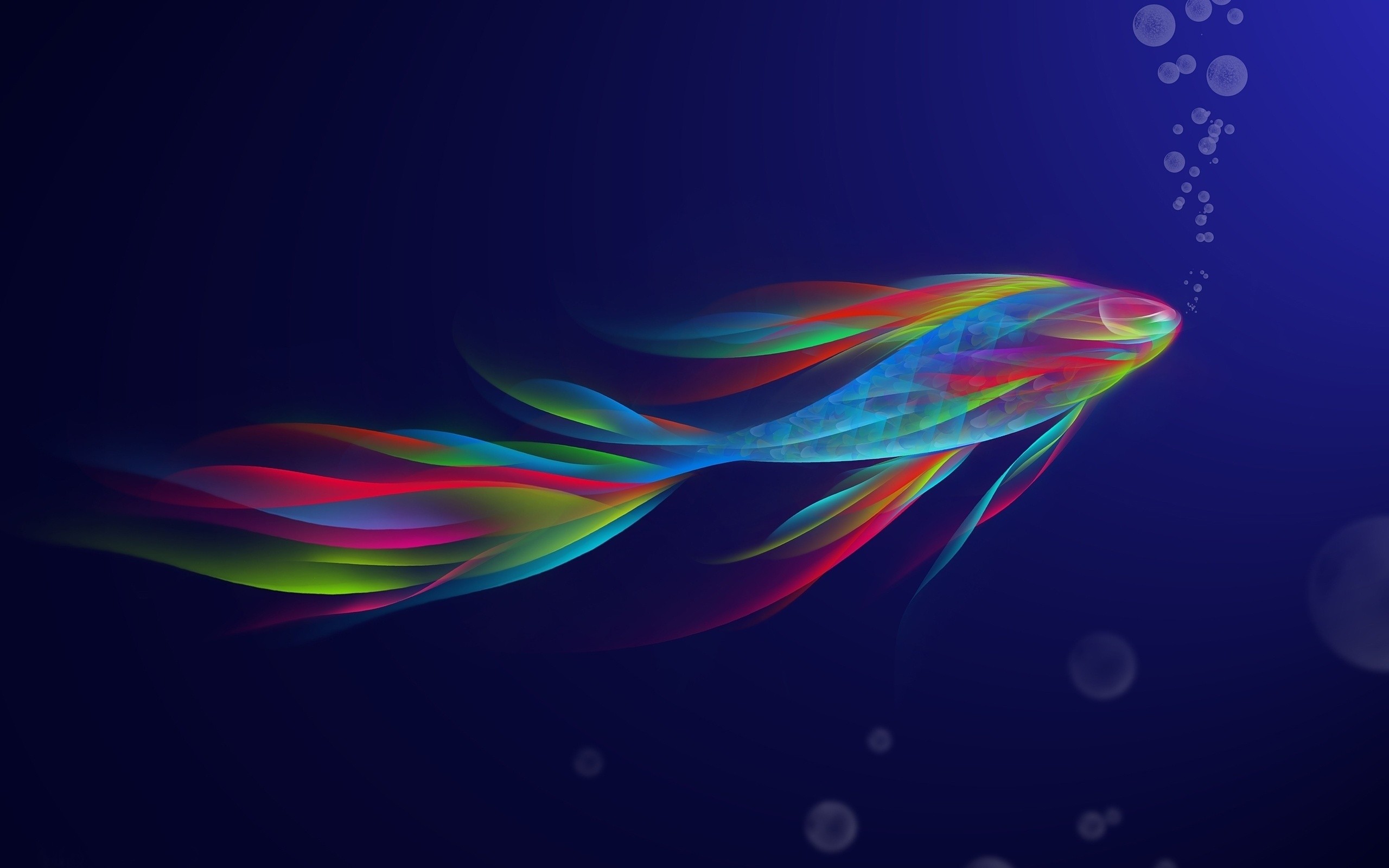 Abstract Colorful Fish Wallpaper 00336