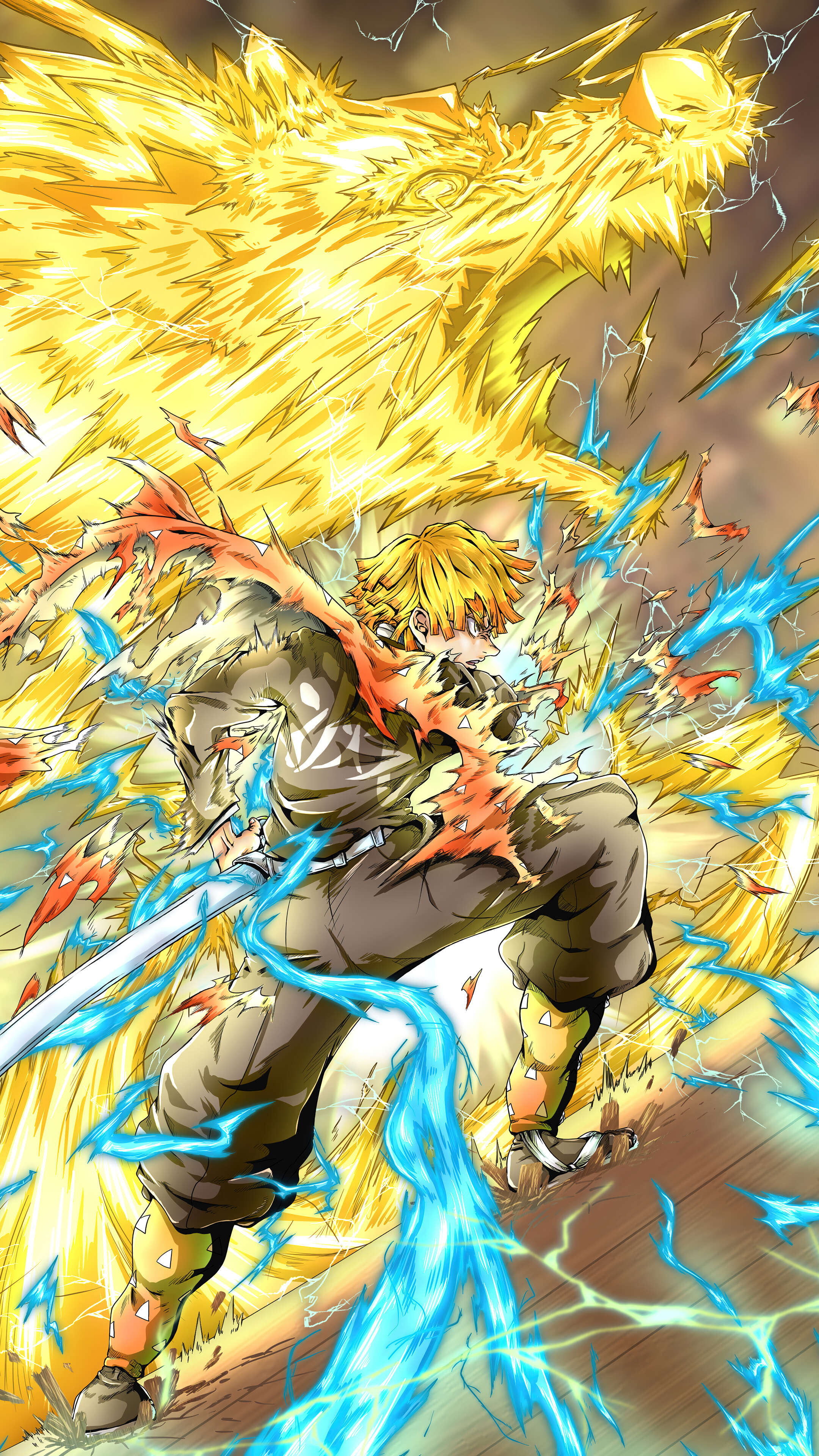 Zenitsu Agatsuma Demon Slayer Wallpaper