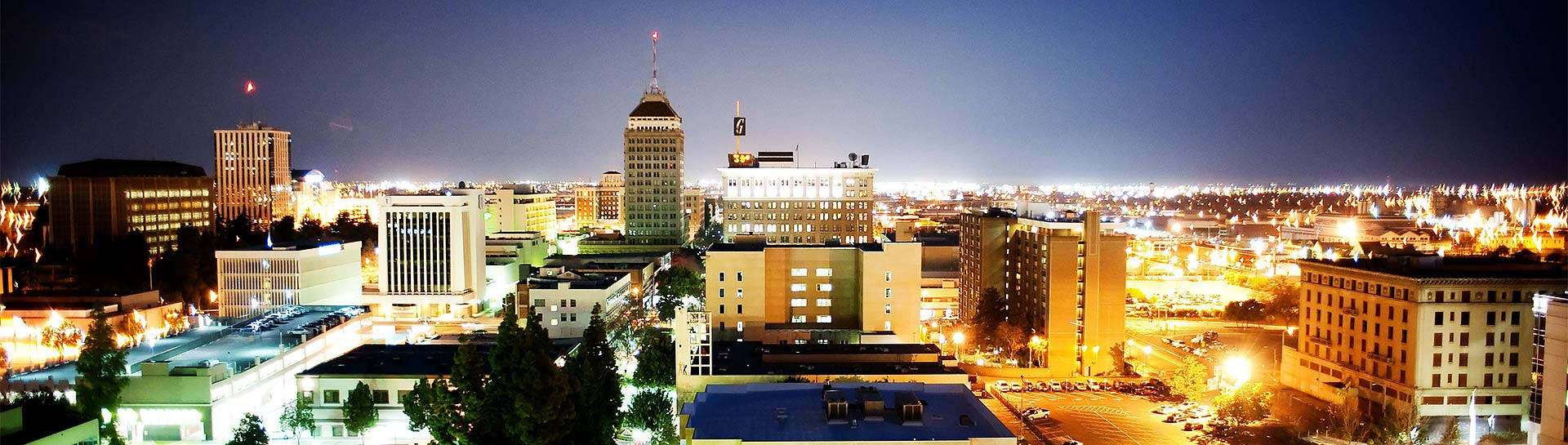 Fresno California Skyline Panoramic