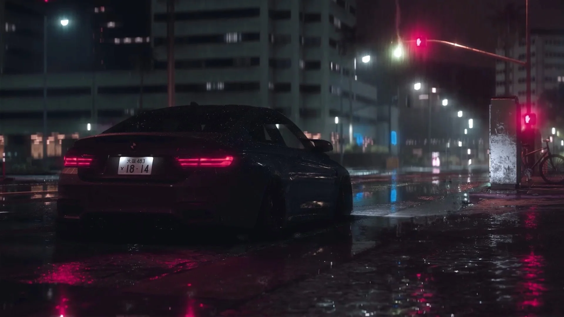 BMW Rainy Night Live Wallpaper