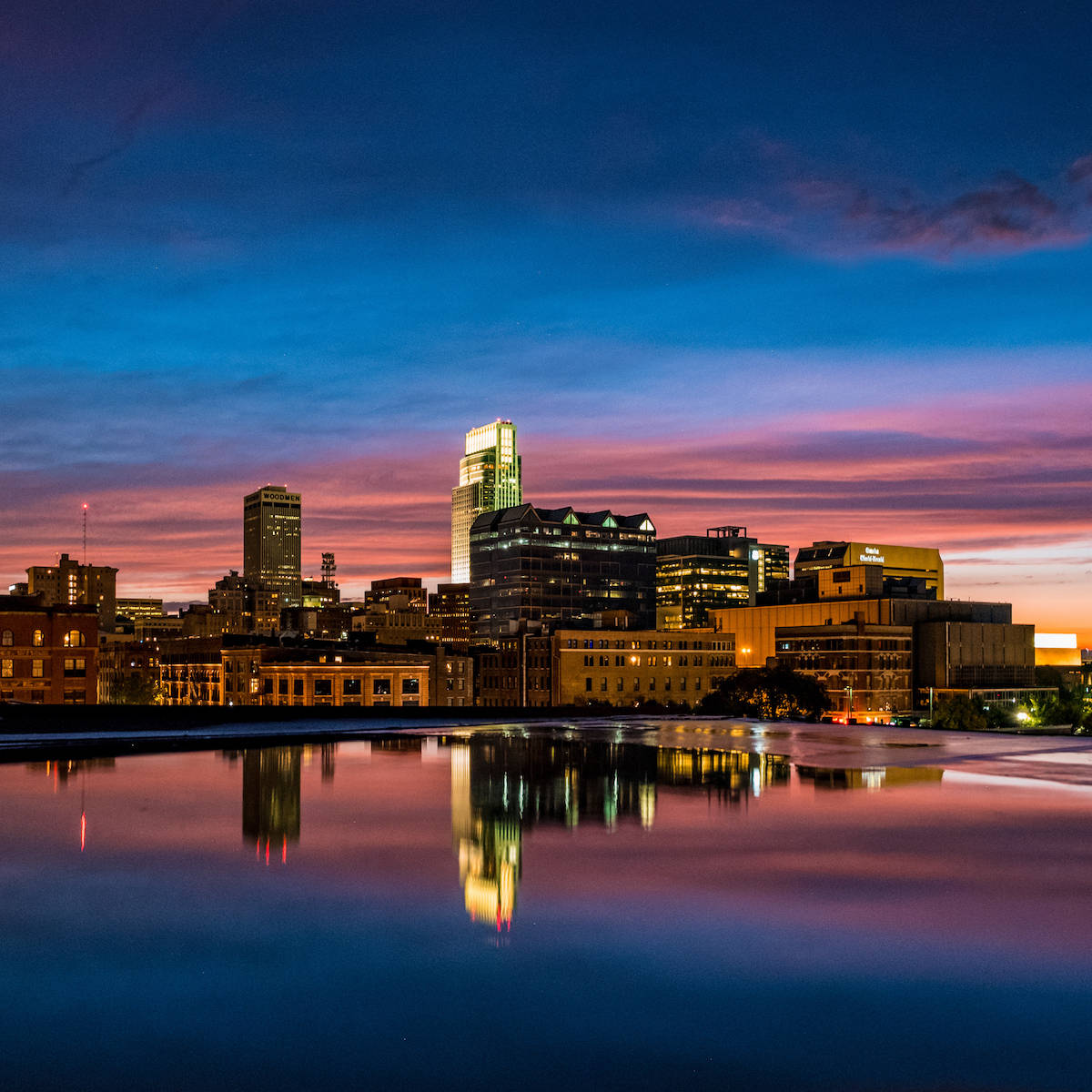 Download Sunset Aesthetic Omaha Skyline