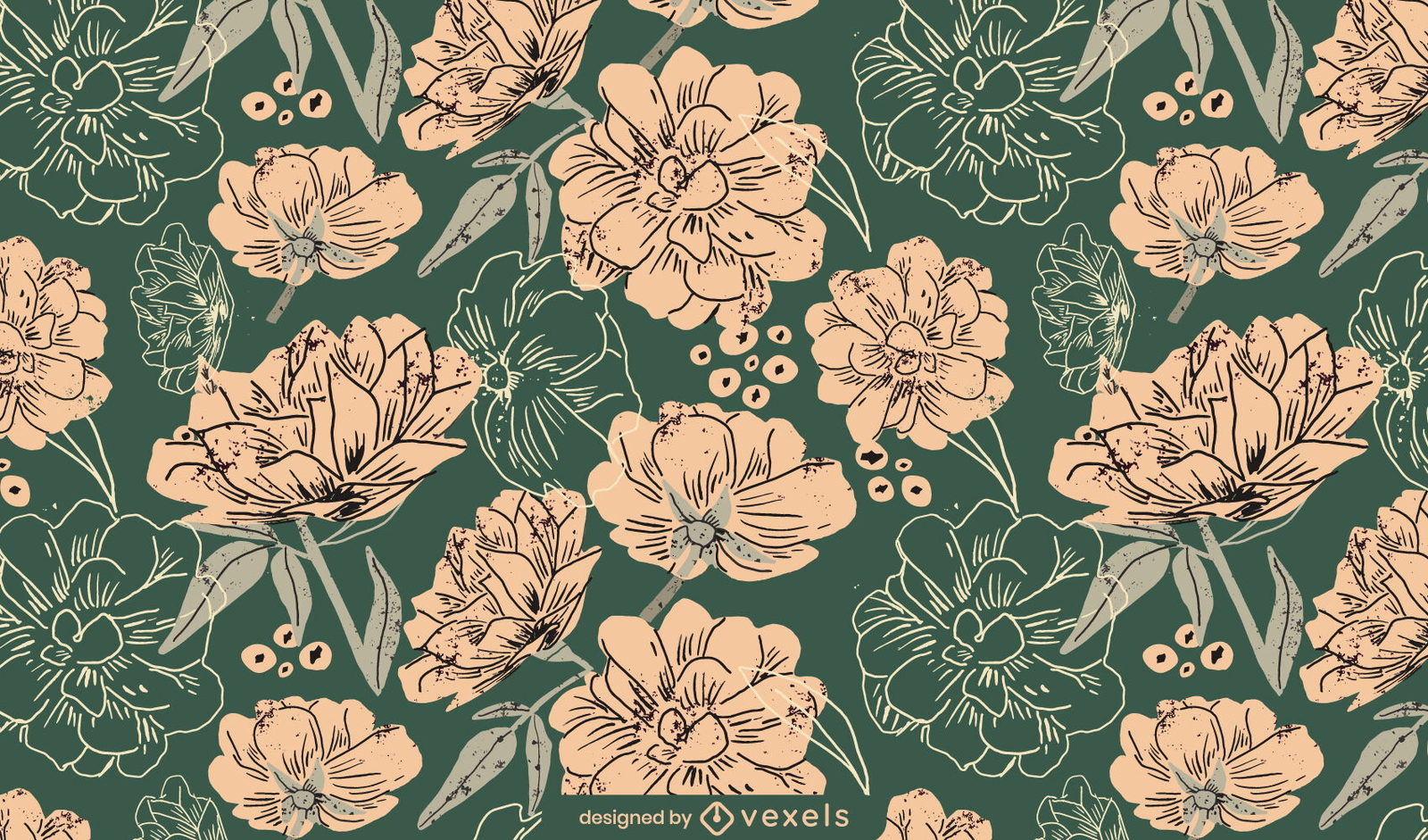 Spring Flowers Nature Pattern Design