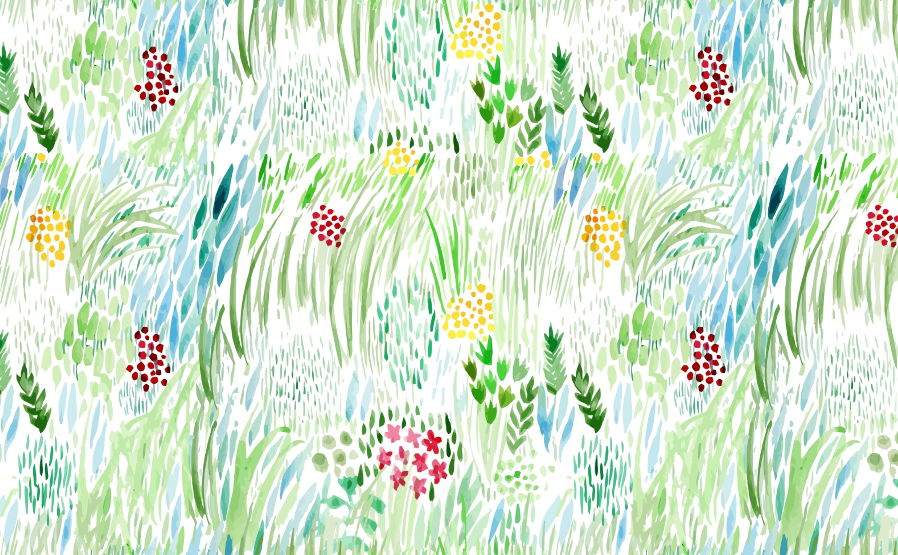 Watercolor Spring Floral Wallpaper