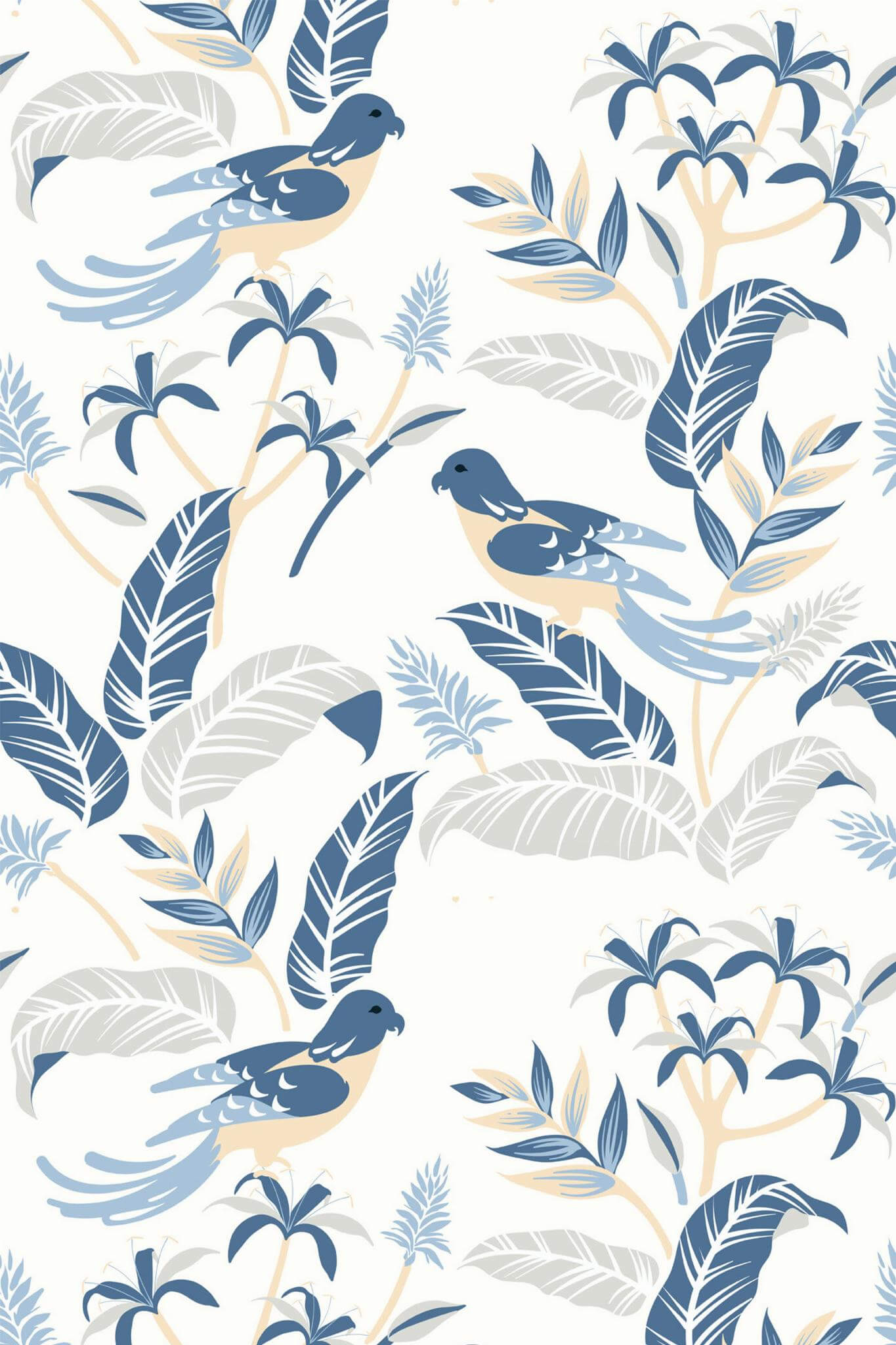 Spring bird Peel and Stick Wallpaper or
