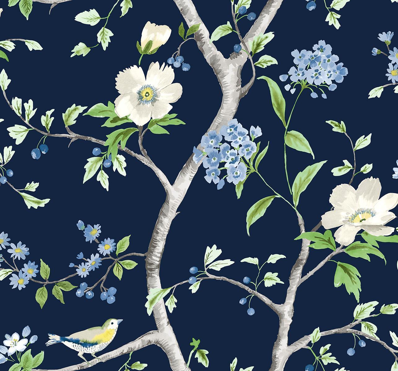 Seabrook Floral Trail Navy Blue