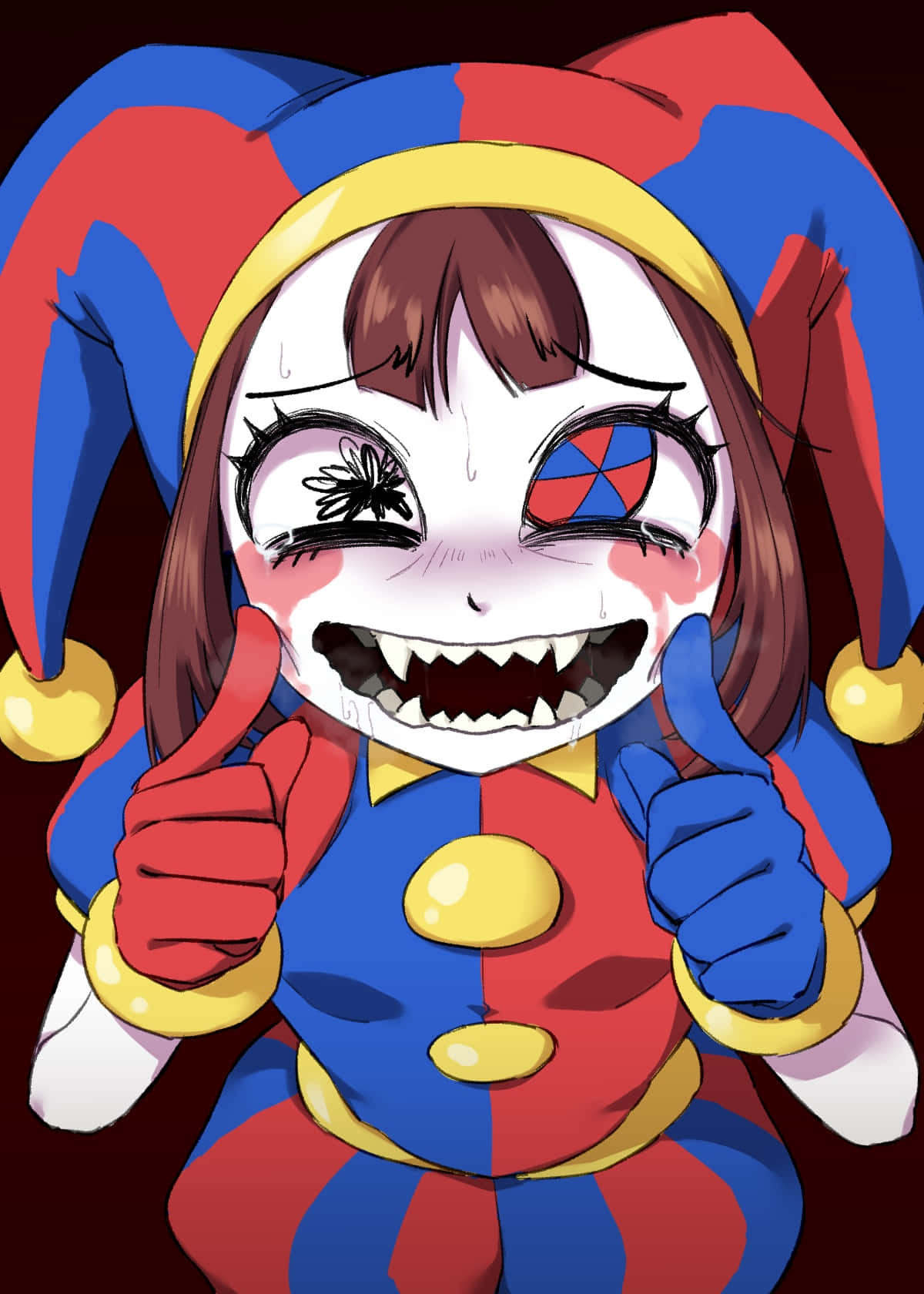 Download Creepy Clown Girl Illustration