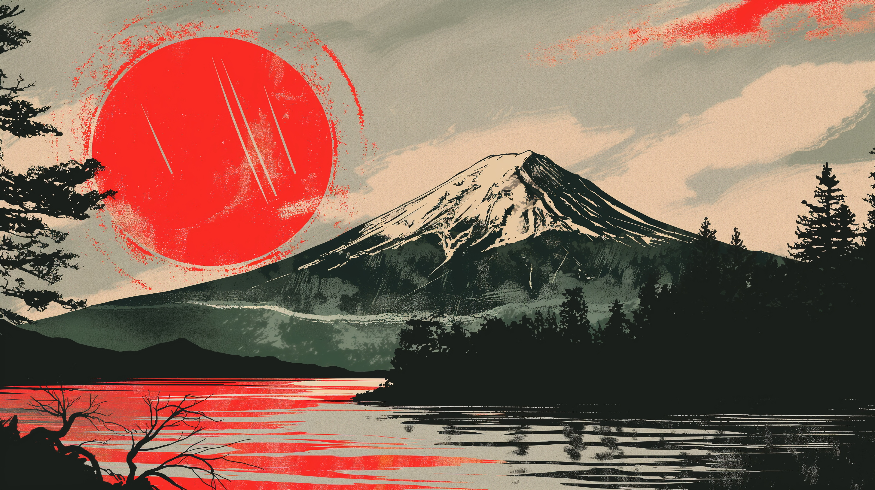 Mount Fuji Mural Wallpaper