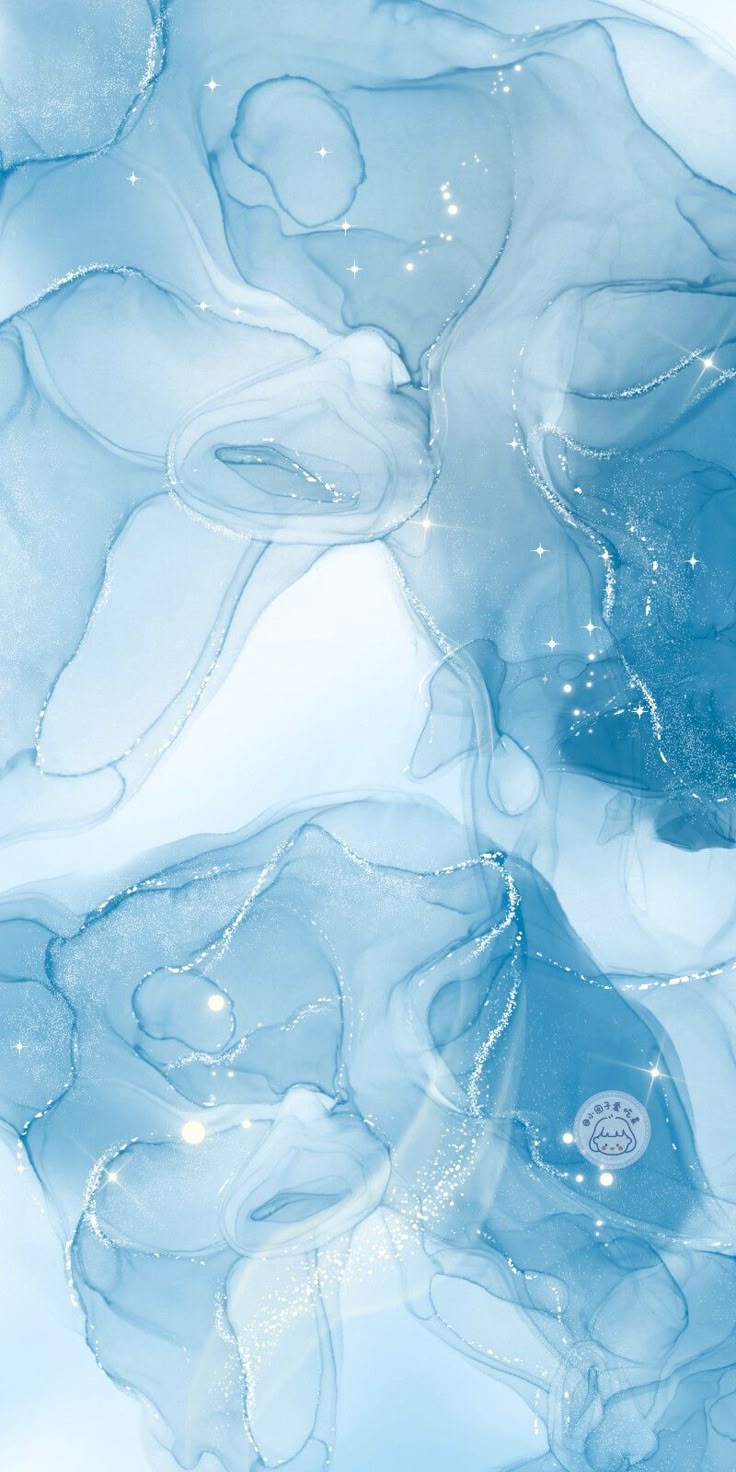 Abstract Blue and White Wallpaper