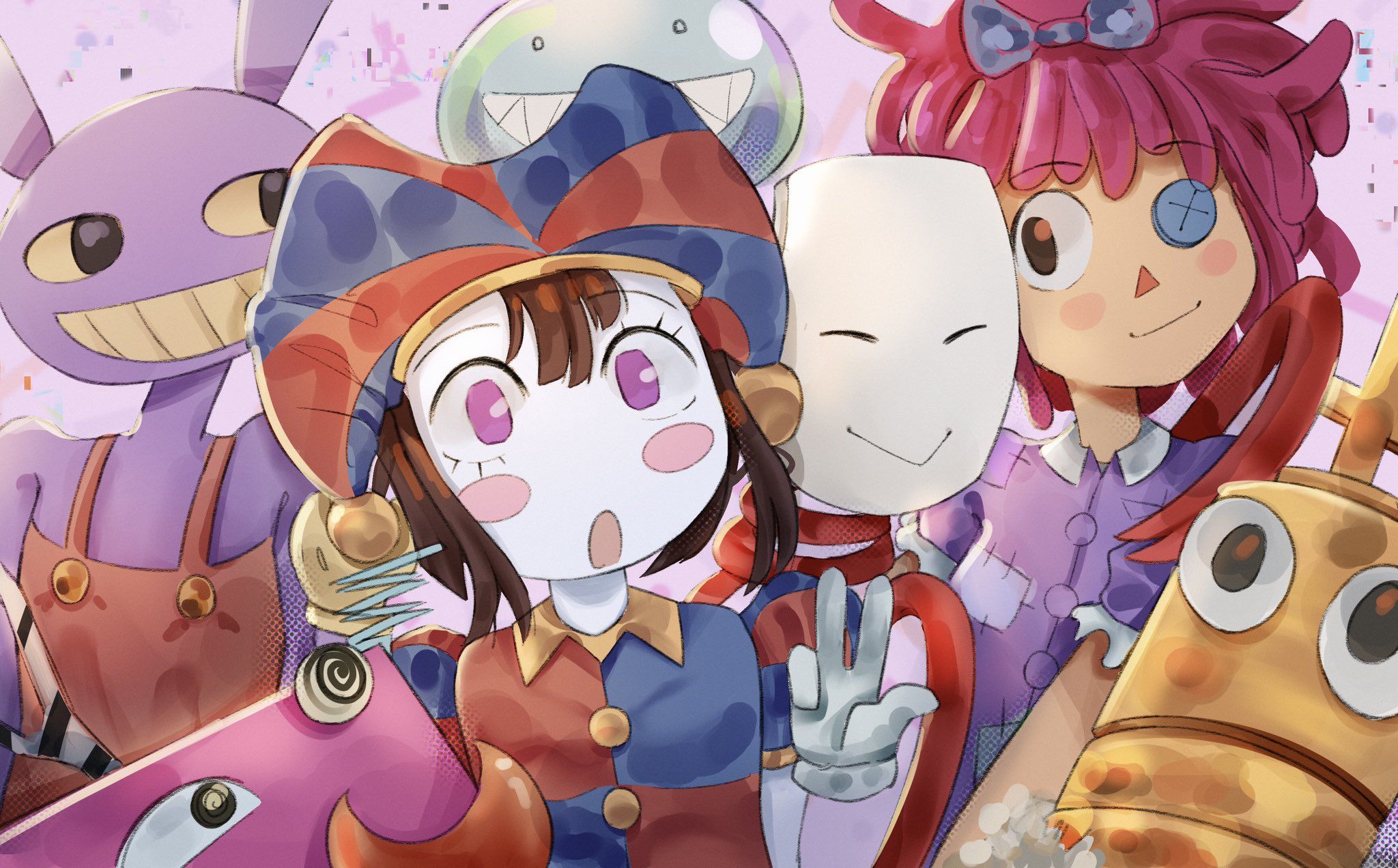 Pomni Wallpaper Free Background