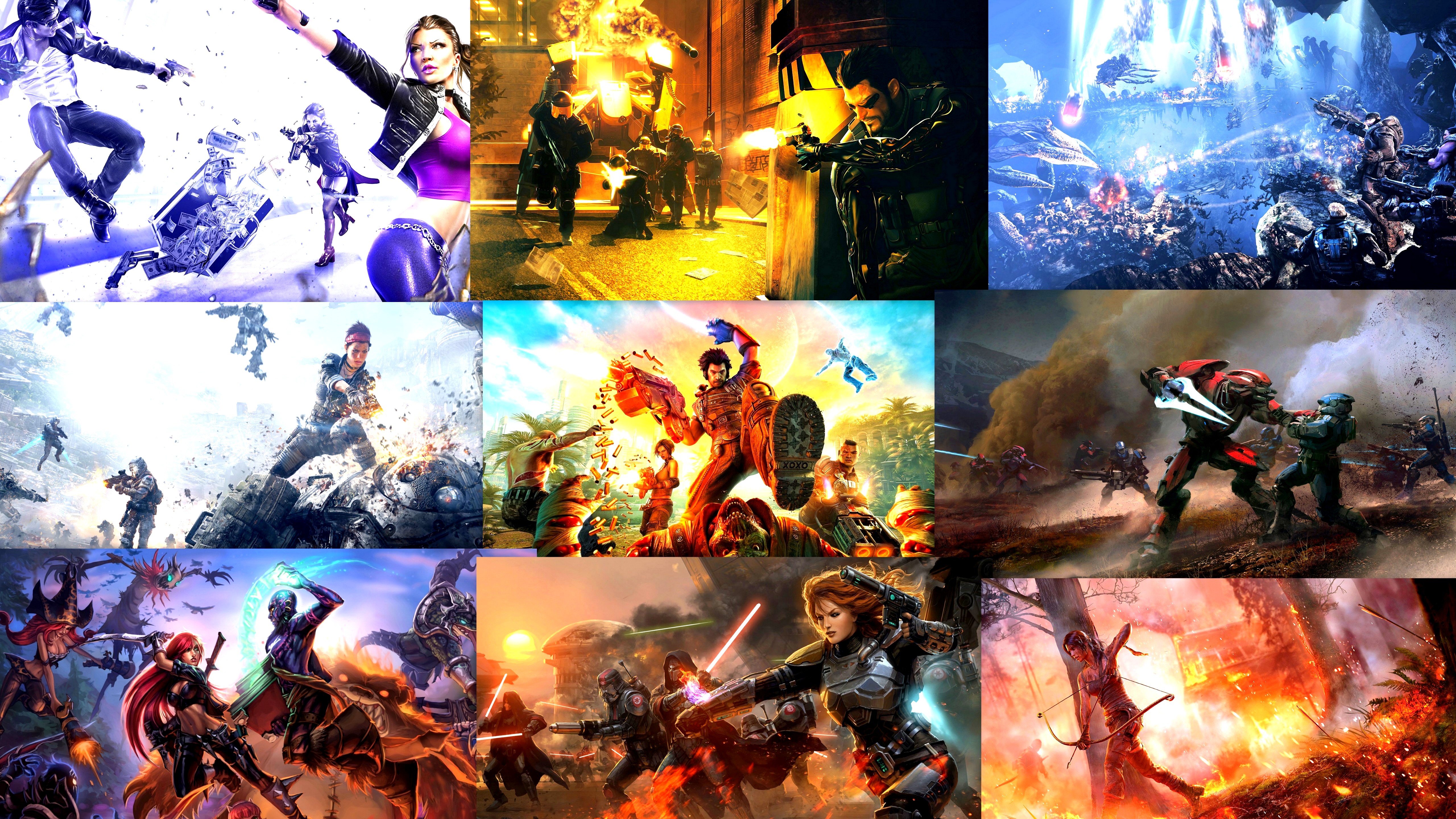 Game Collage 4k Ultra HD Wallpaper