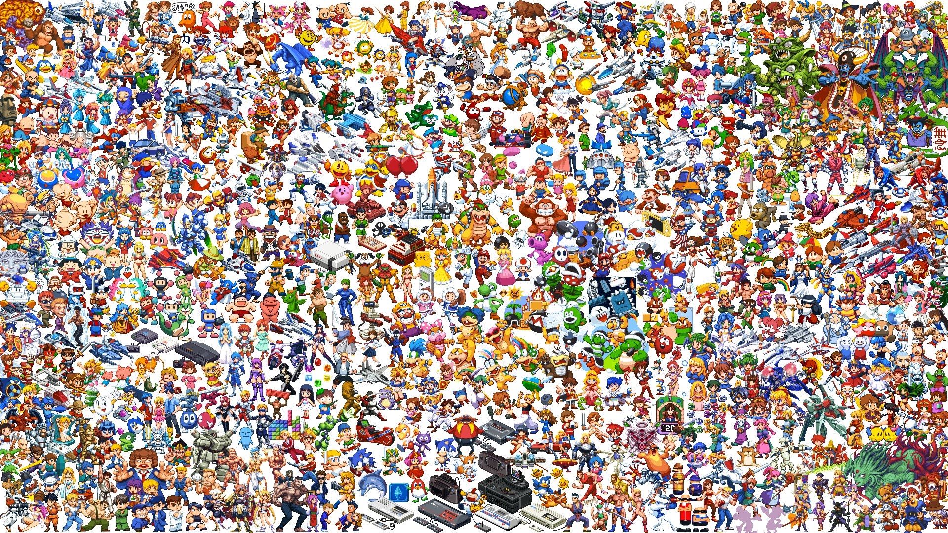 video game characters pixel arts