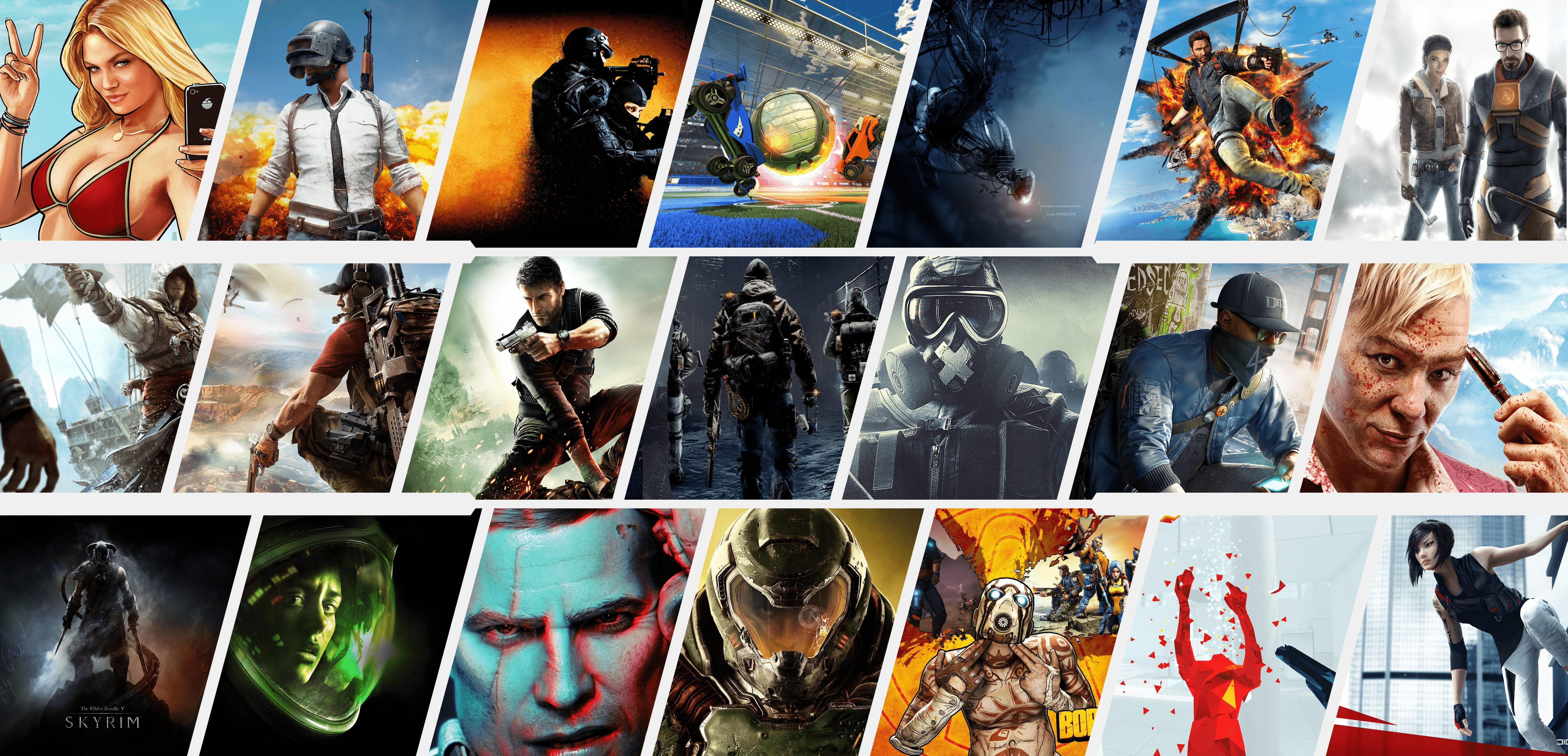 wallpaper with 21 of my favorite games