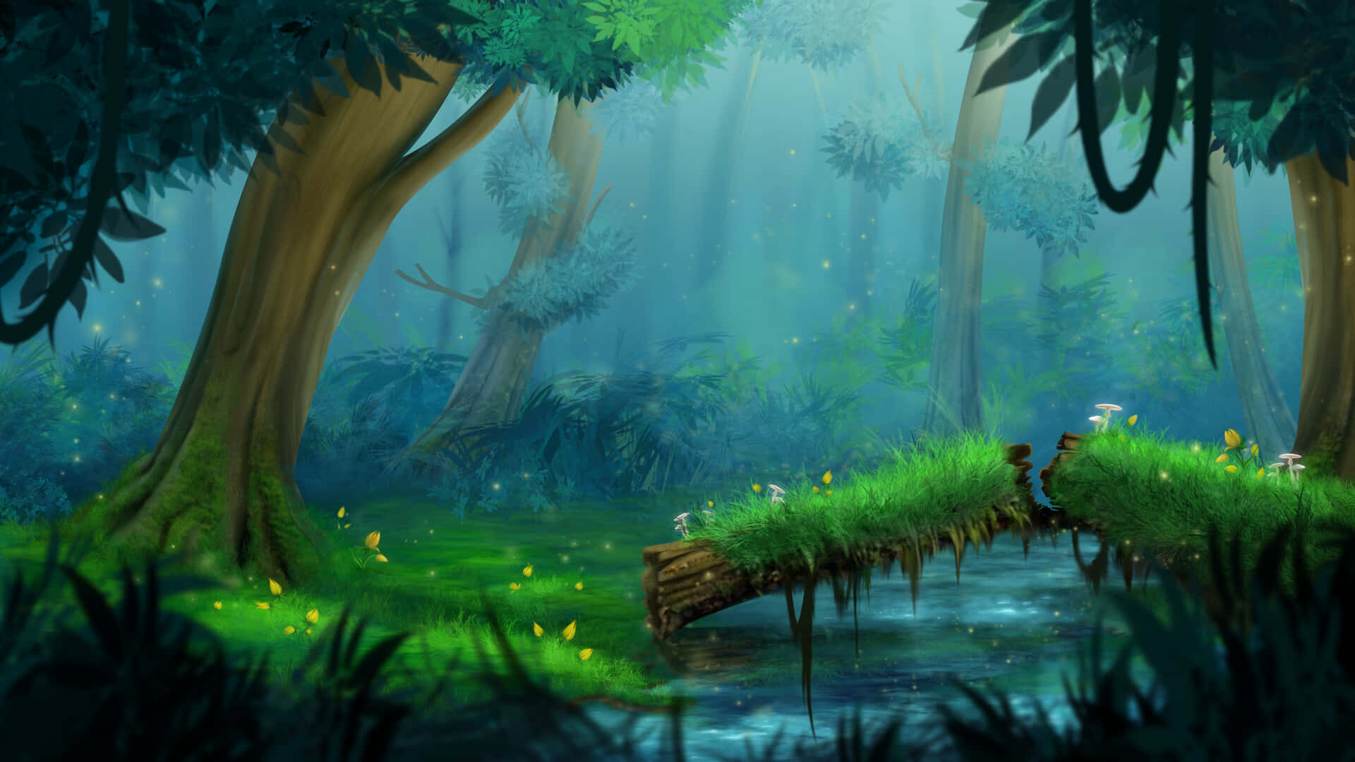 Cartoon Forest Background
