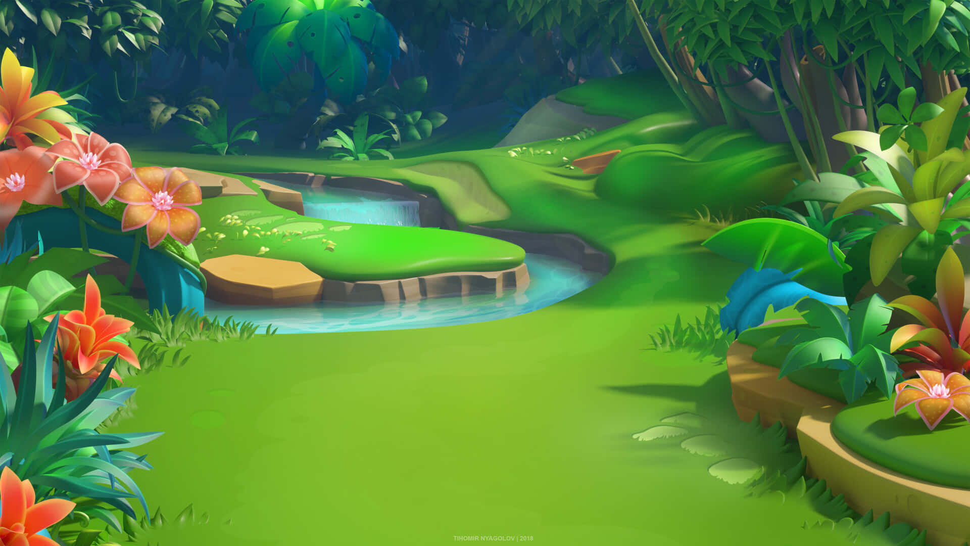 Cartoon Forest Background