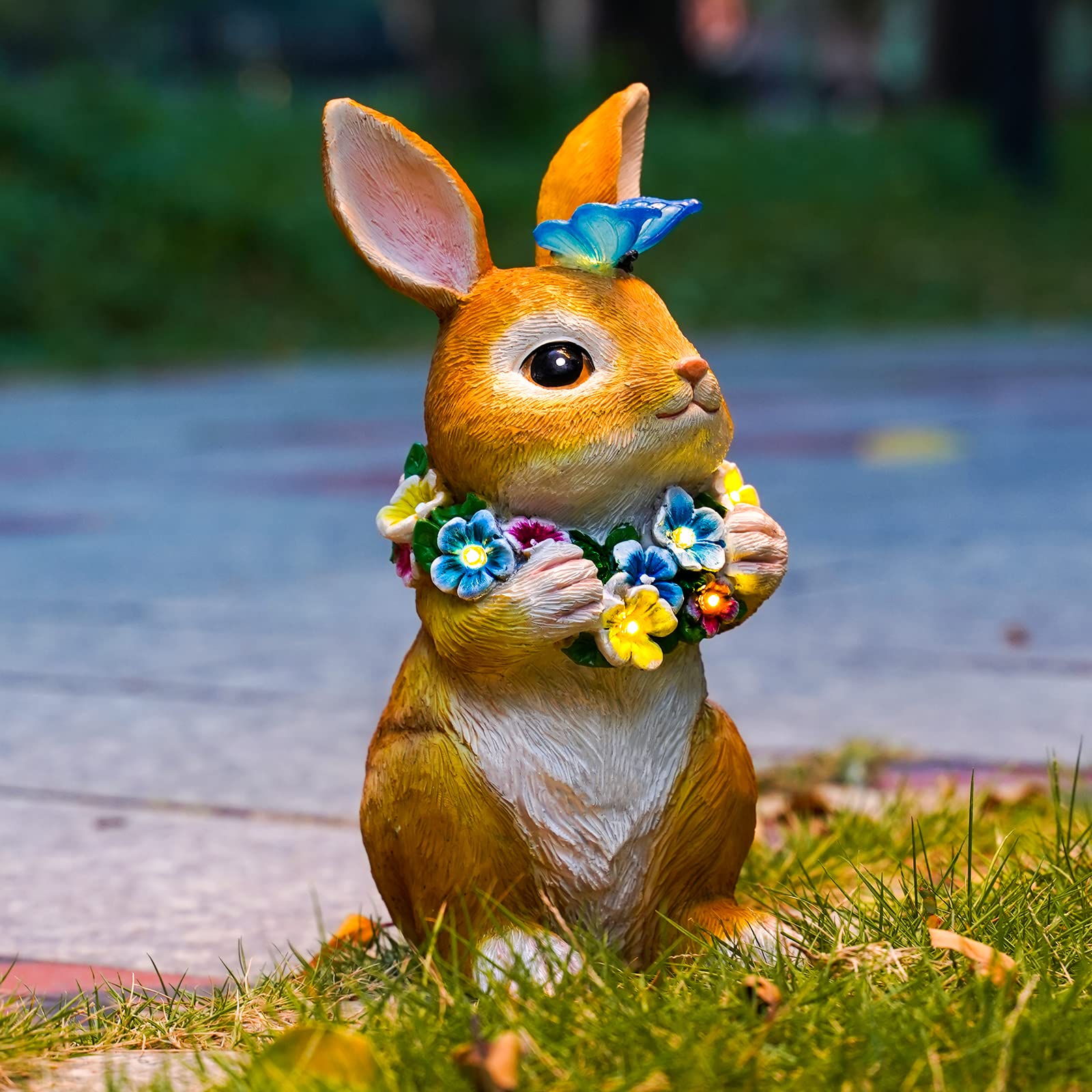 Rabbit and Cat Garden Statues