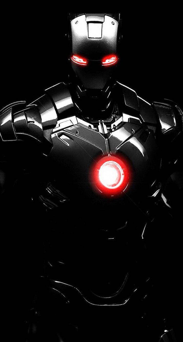 Dark Silver Iron Man iPhone Wallpaper
