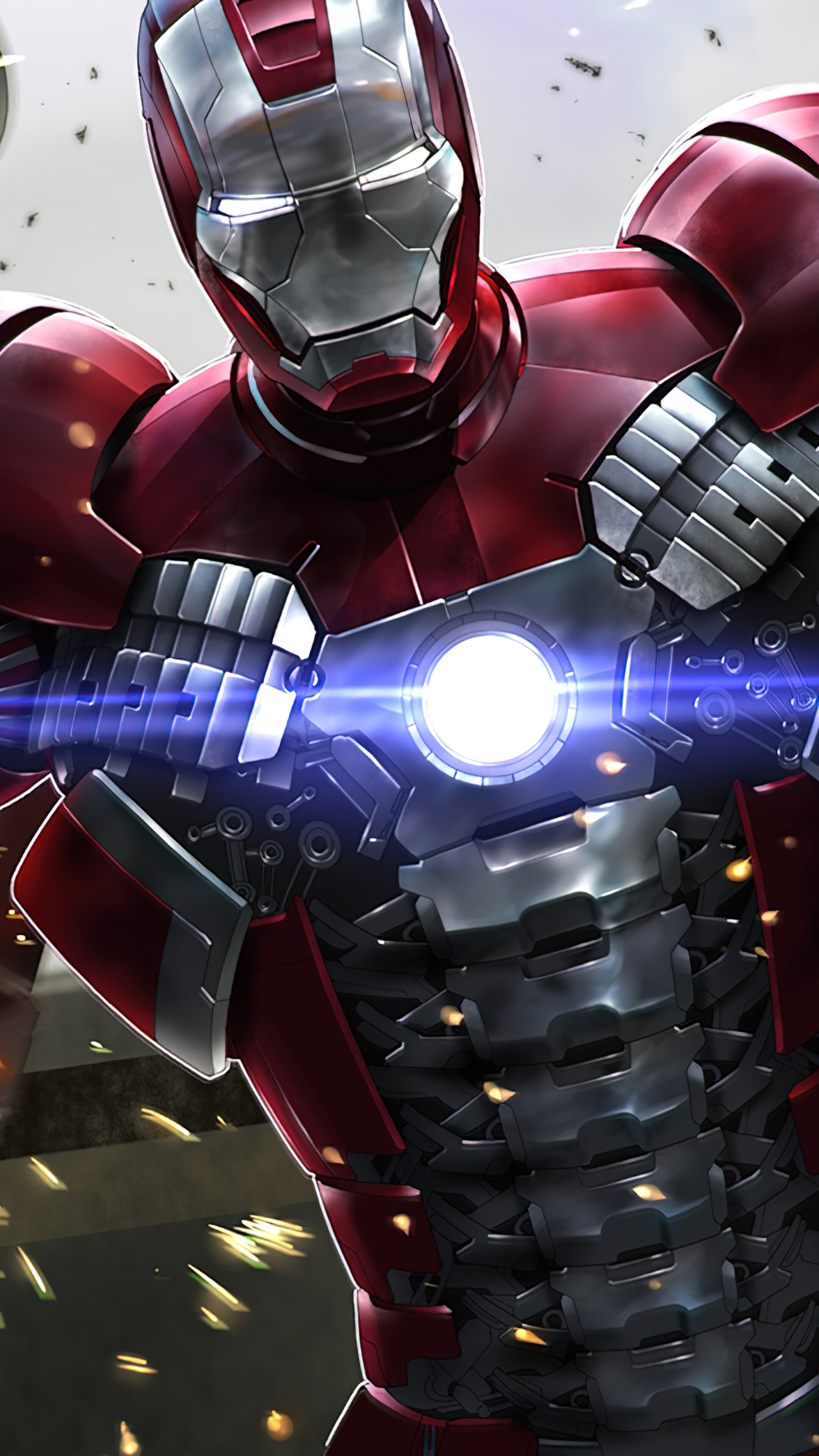 Iron Man Unibeam 4K Wallpaper iPhone HD