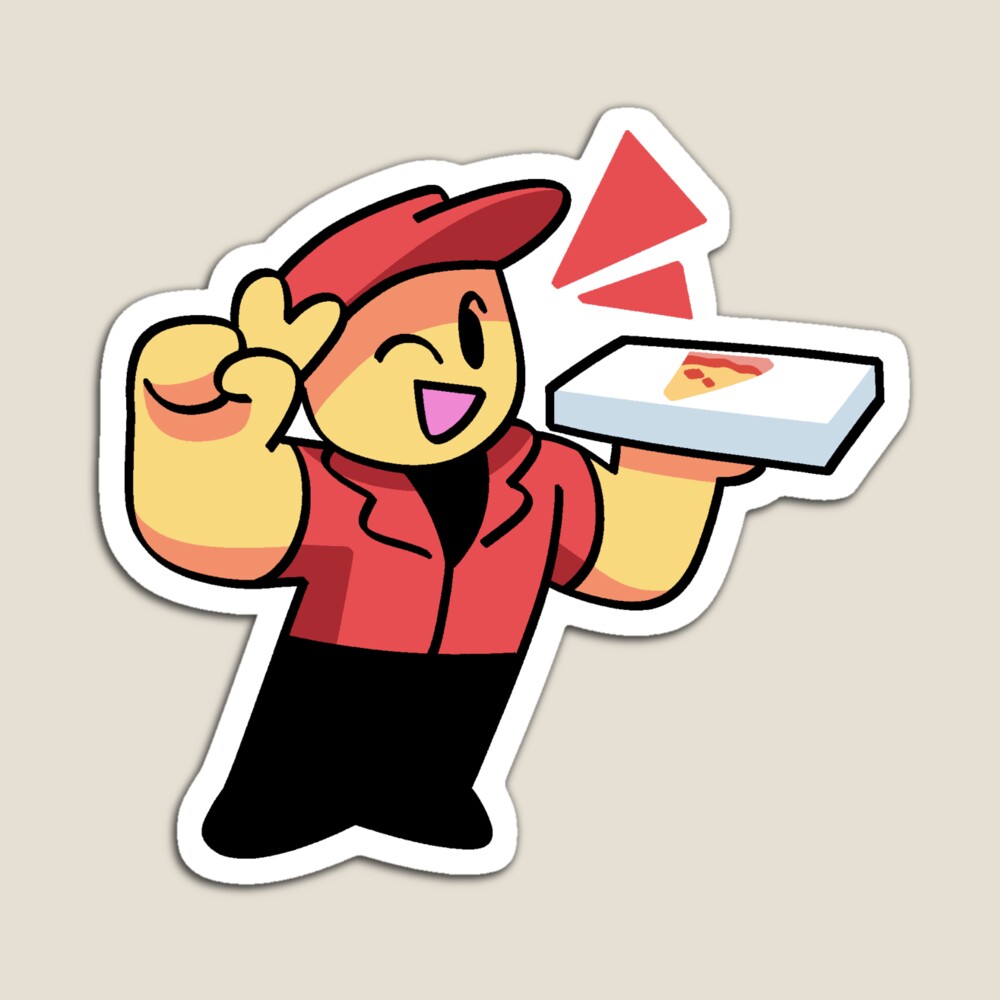 Pizza Place Delivery Boy Magnet