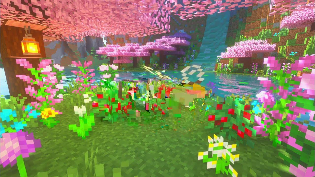 Minecraft Cherry Blossom Lake Ambience