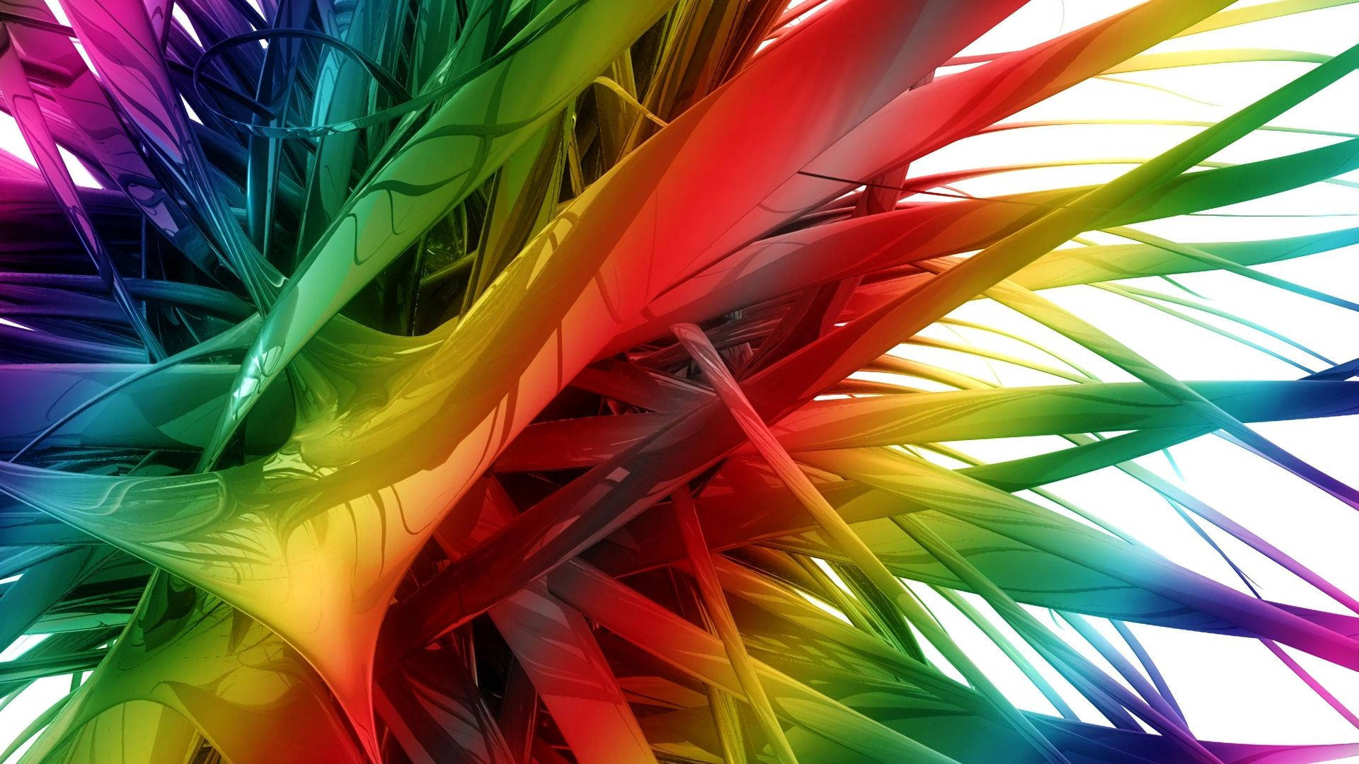 3D Rainbow Splash Color Wallpaper